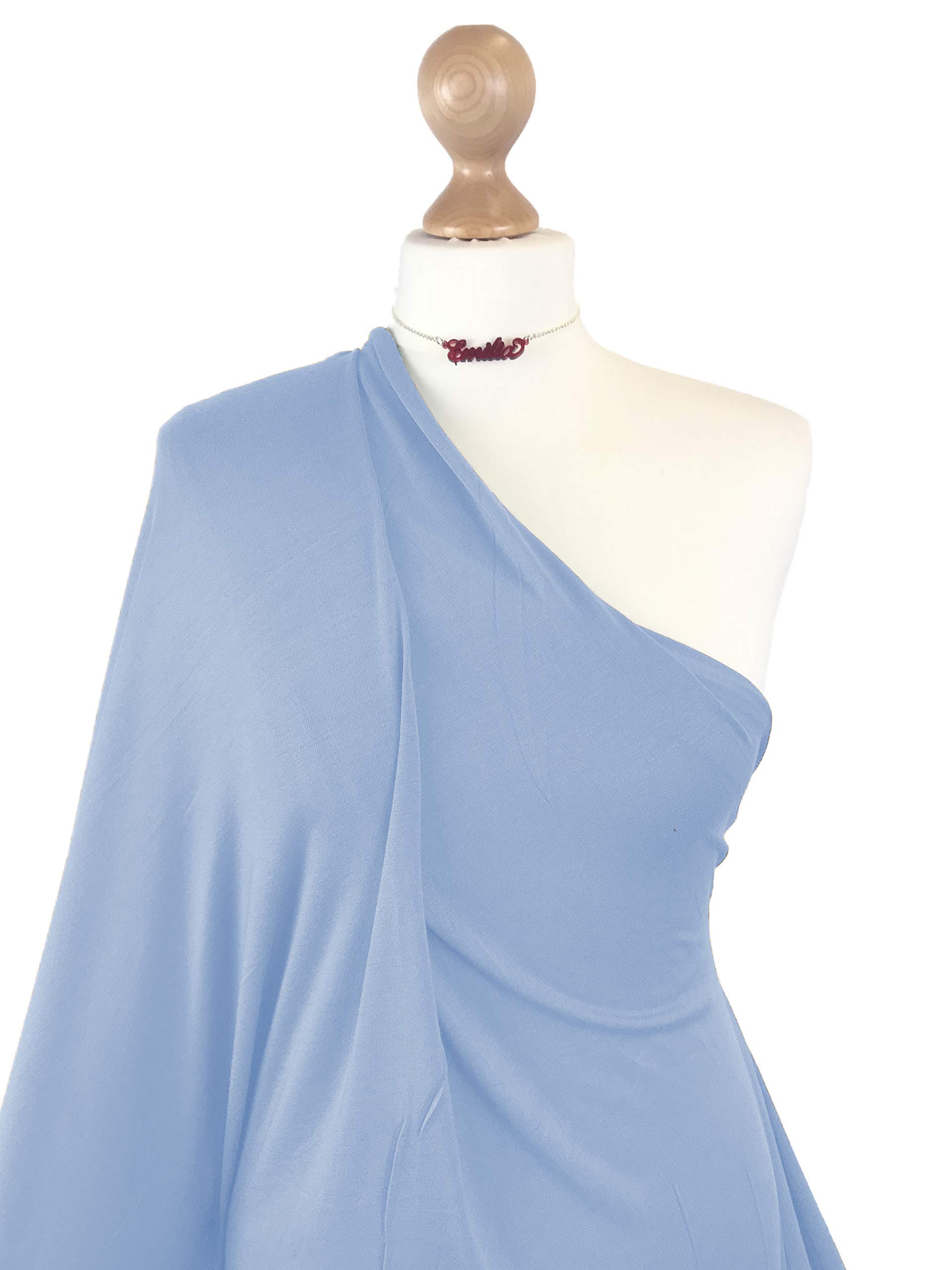 Tissu Jersey Viscose & Lycra - Extensible 4 Directions - Ultra Doux, Idéal Pour Vêtements D'été - 1m, Bleu Marine