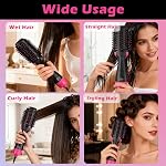 2025 New Updated VASLON One-Step Hair Dryer & Volumizer Hot Air Brush, 4-in-1 Hair Dryer Brush Styler for Straightening, Curling, Salon Negative Ion Ceramic Lightweight Blow Dryers Straightener Curl Hair Brush Heat Resistant Gloves