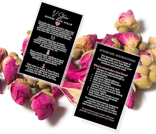 Miniatura 4 de Lashicorn Yoni Steam Pre-Post Steam - Tarjetas de instrucciones de cuidado posterior al vapor, paquete de 50, tamaño de tarjeta de visita de 2 x 3.5