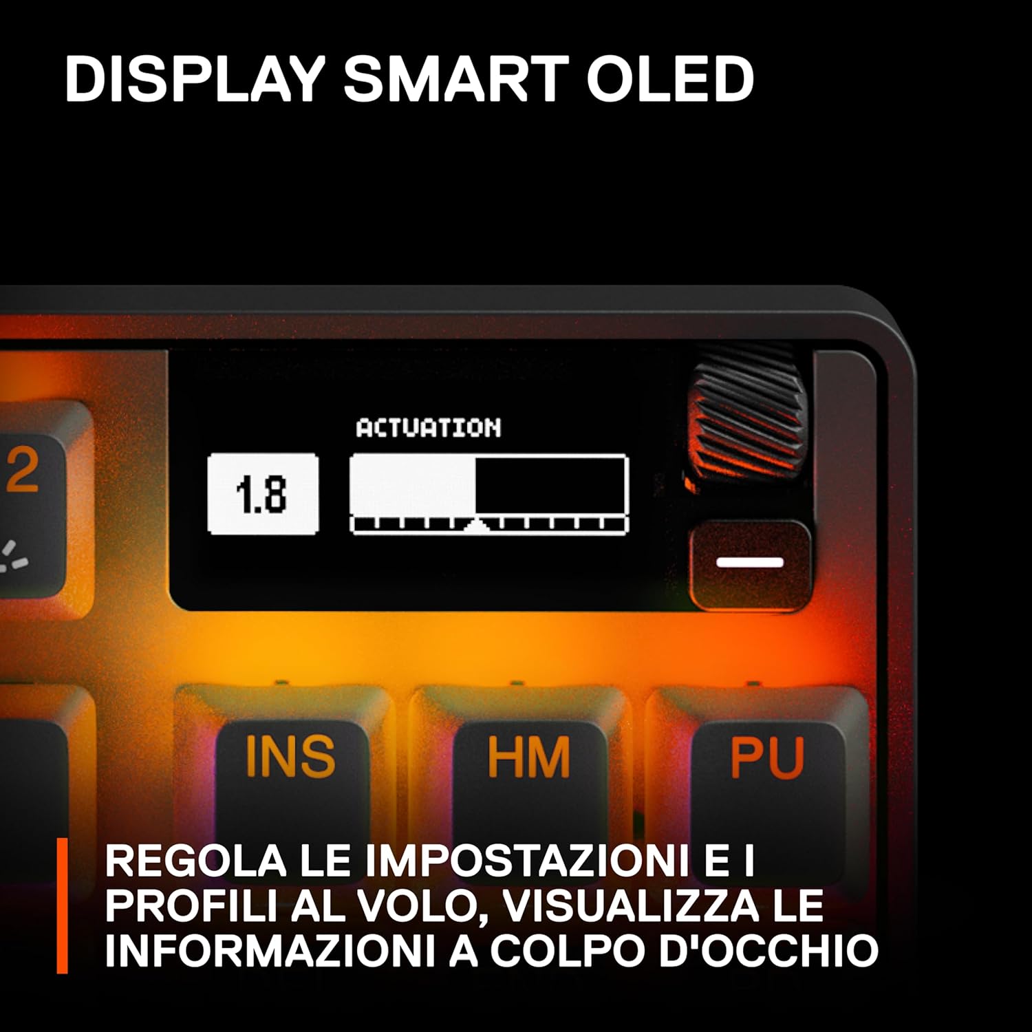 Apex Pro TKL Wireless HyperMagnetic Tastiera da gaming - La pi+¦ veloce al mondo - Attuazione regolabile - TKL - Copritasti in PBT - Bluetooth - 2,4GHz - USB-C- Layout Tedesco (QWERTZ) - Tastiera gaming - Immagine 6