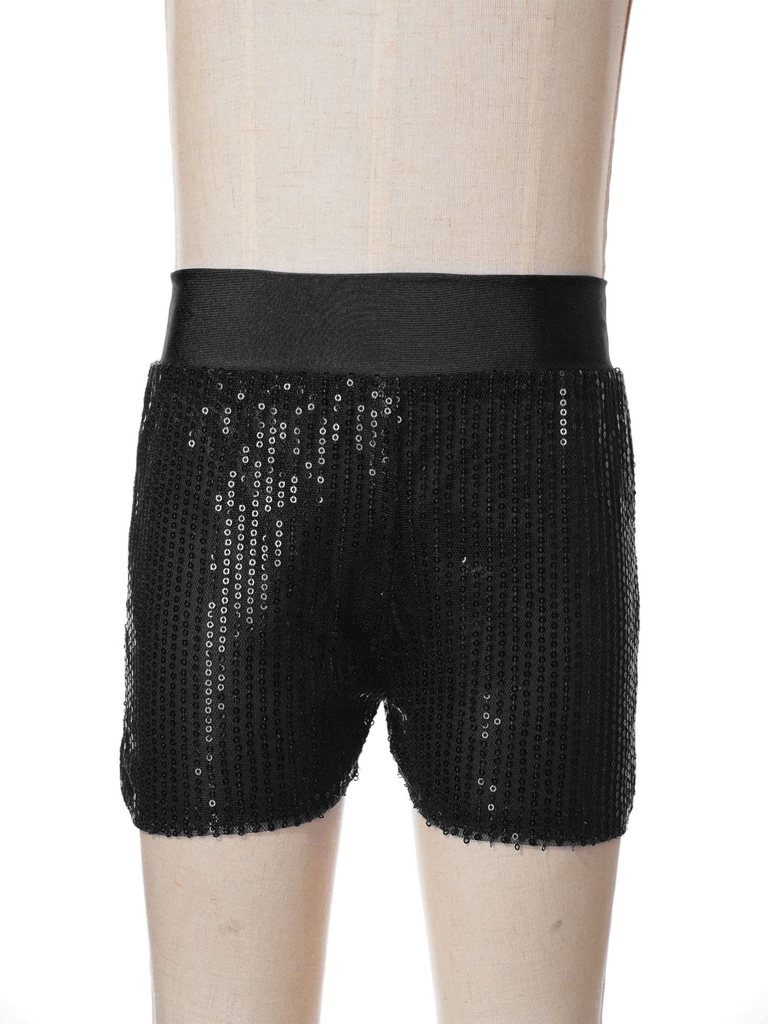 Alvivi Pantalones Cortos de Danza para Niñas con Lentejuelas Brillantes Pantalones de Baile Moderno Jazz con Cintura Elástica Shorts Rendimiento 3-12 Años
