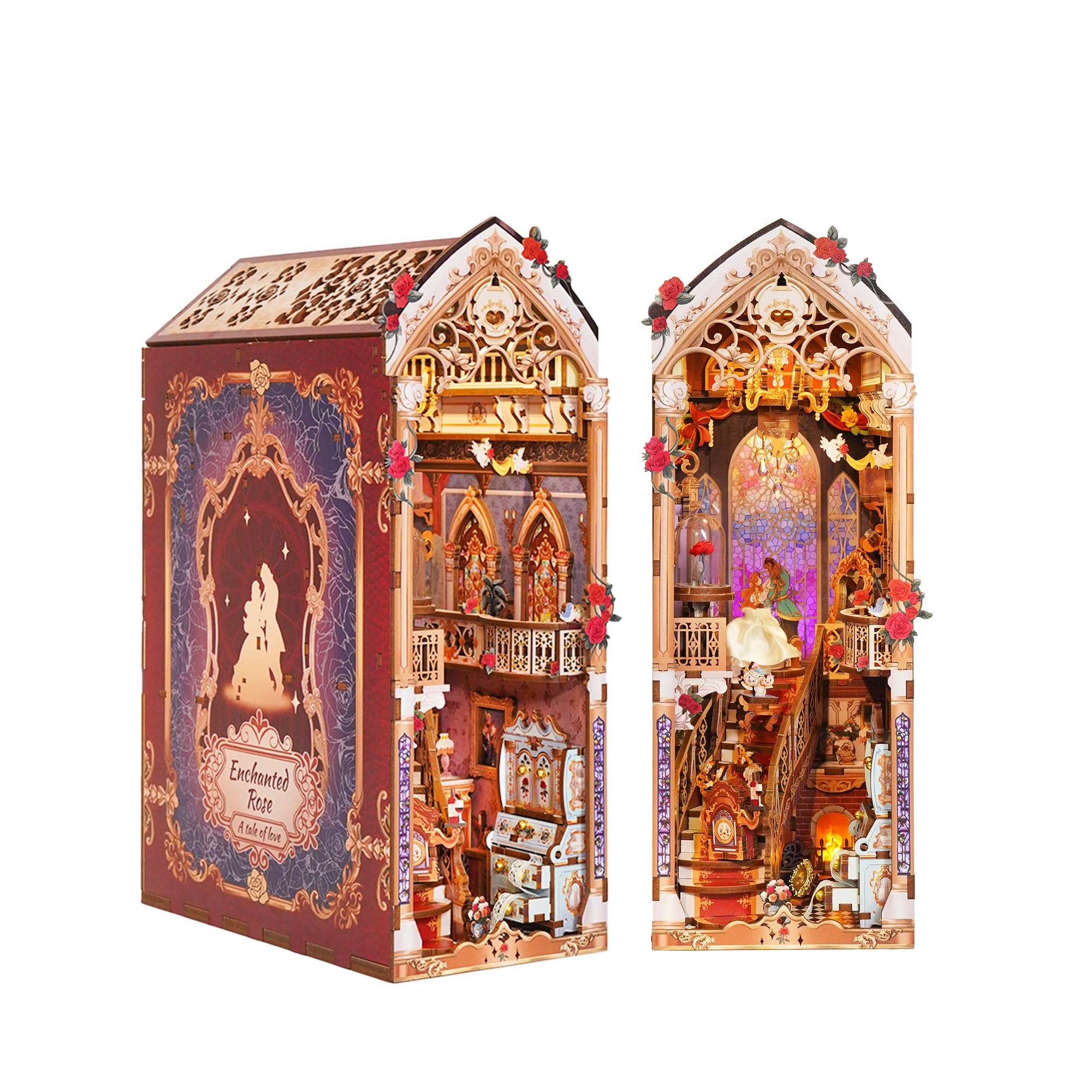 Tonecheer DIY Book Nook Kit 3D Wooden Puzzle Fairy Tale Miniature House