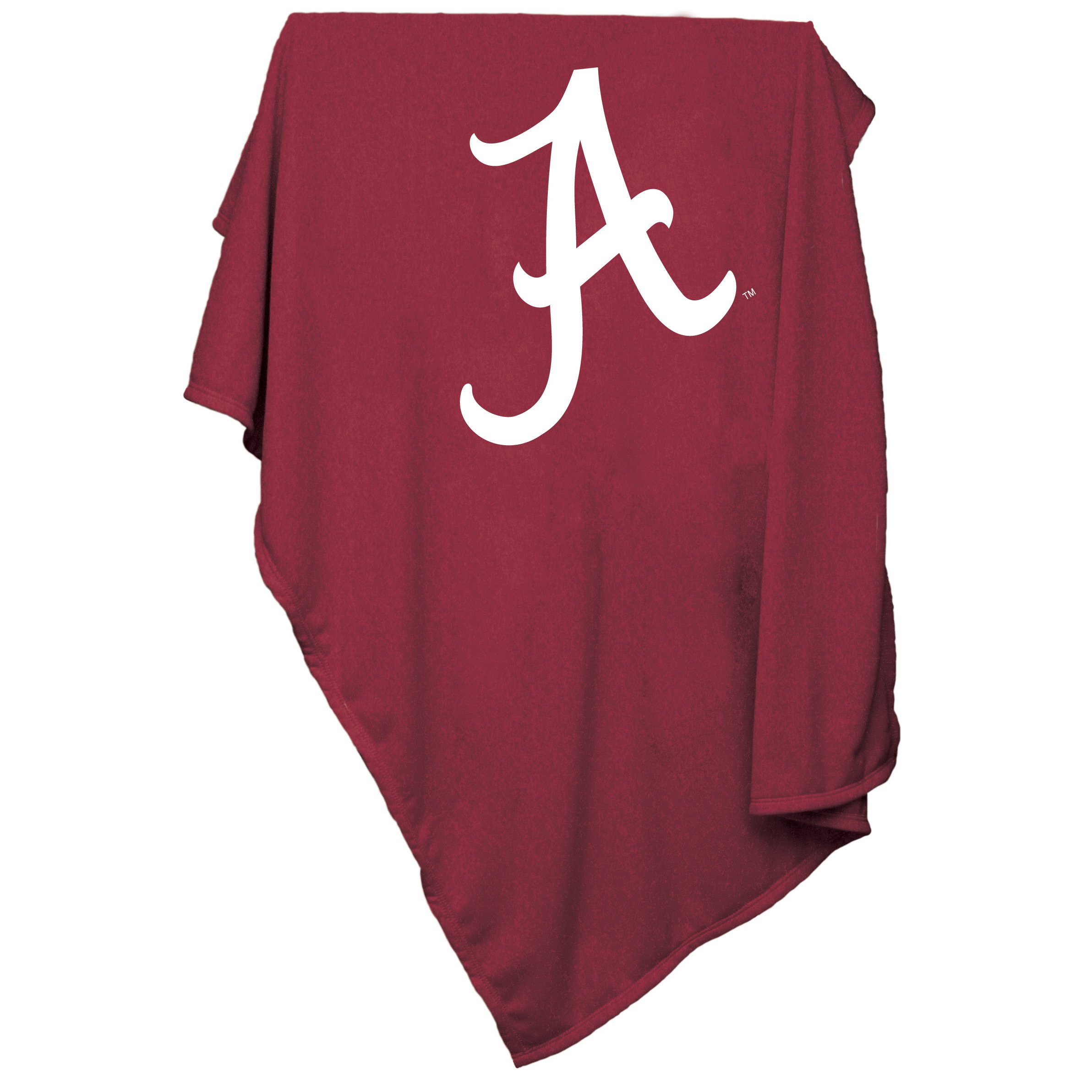 Logo BrandsNCAA Alabama Crimson Tide Sweatshirt Blanket Team Color - Perfect for Bedroom Decor, Stadium Blanket, Camping, Great for Gifts