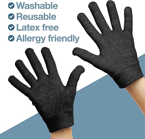 Miniatura 5 de ZenToes Guantes hidratantes con forro de gel, tratamiento para manos secas, 1 par de guantes hidratantes para curación de manos agrietadas, reparan