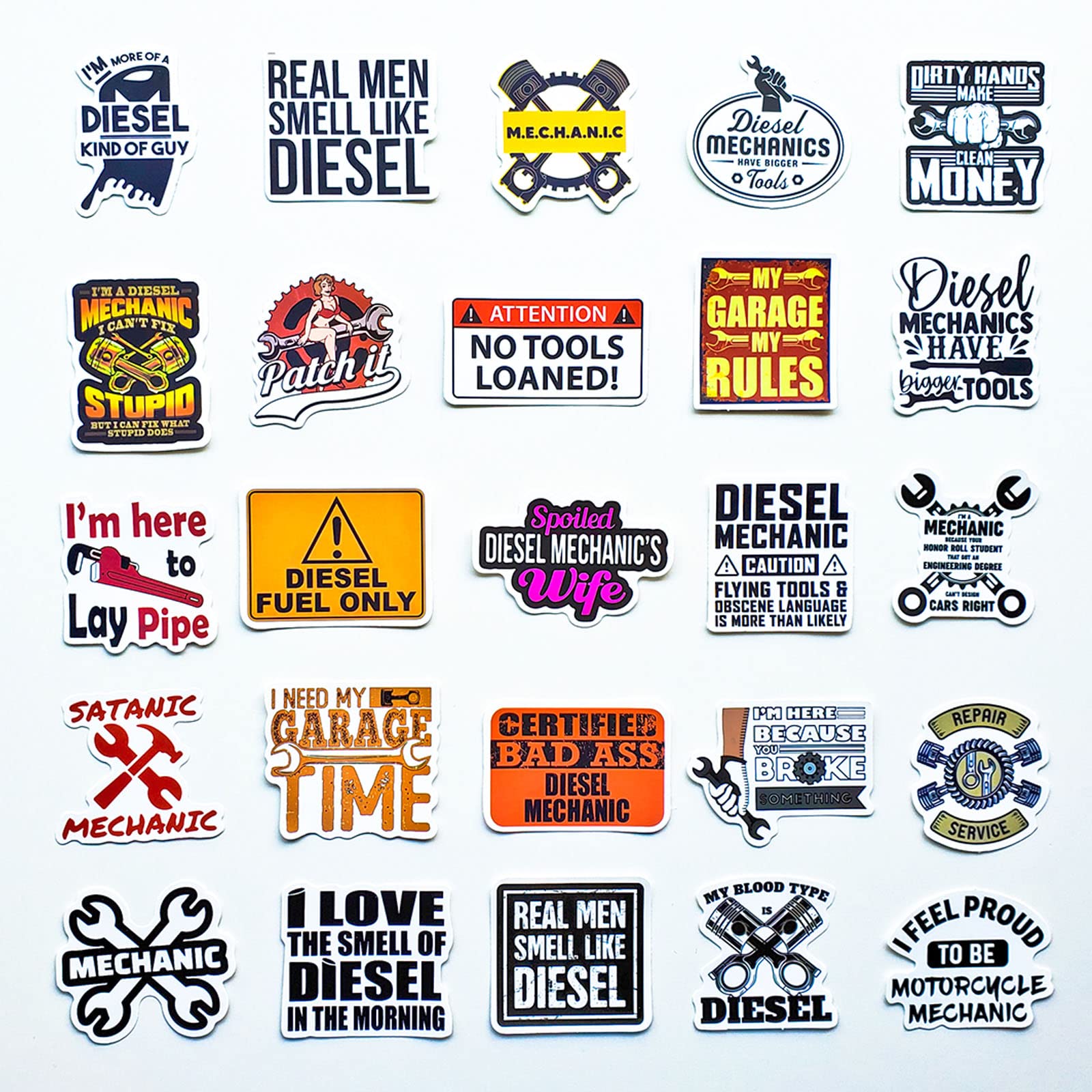 90 Pcs Hot Rod Vinyl Sticker Pack - Car Theme Decals For Garage, Toolbox, Laptop & Man Cave