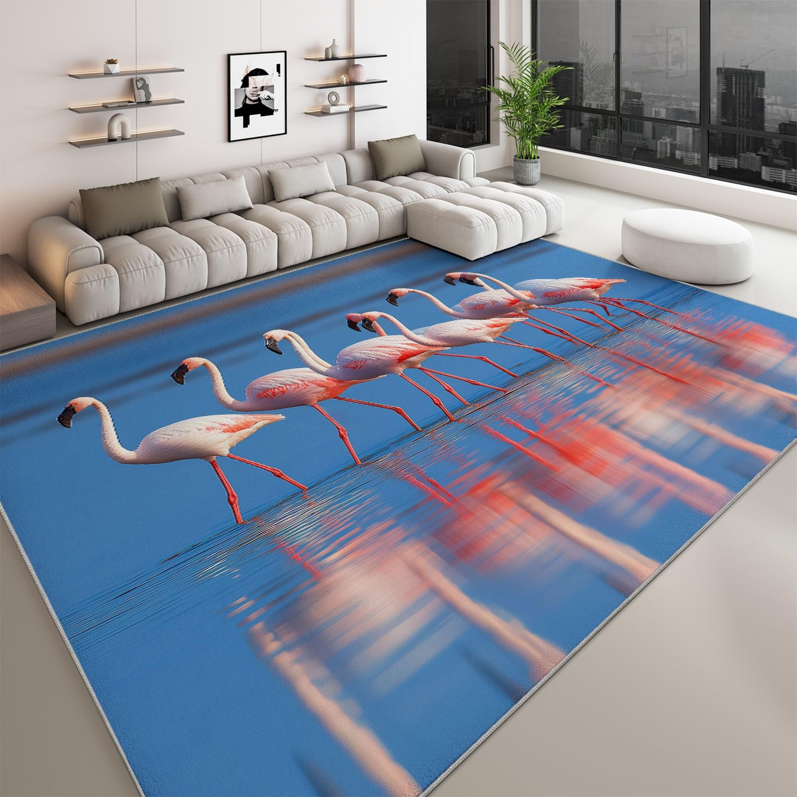 Tapis salon lavable en machine grand tapis moderne doux 180x240