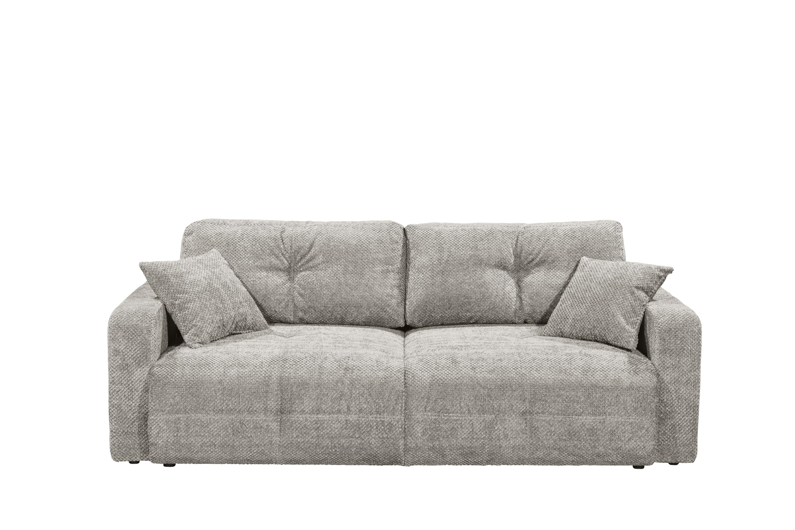 BULLET Bequemes Schlafsofa mit Bettkasten, Stoffbezug Taupe - Klappbares Sofa mit Schlaffunktion - 235 x 88 x 120 cm (B/H/T)