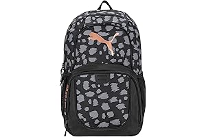 PUMA Evercat Contender: Shimmering Cheetah Print Backpack for Stylish School Days