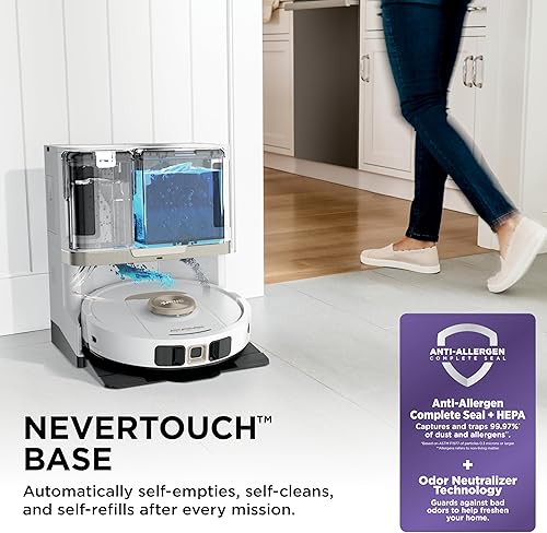 Miniatura 5 de Shark Stratos - Robot aspirador y trapeador 2 en 1 con más de 25 funciones manos libres y base autolimpiante NeverTouch, mapeo de precisión,