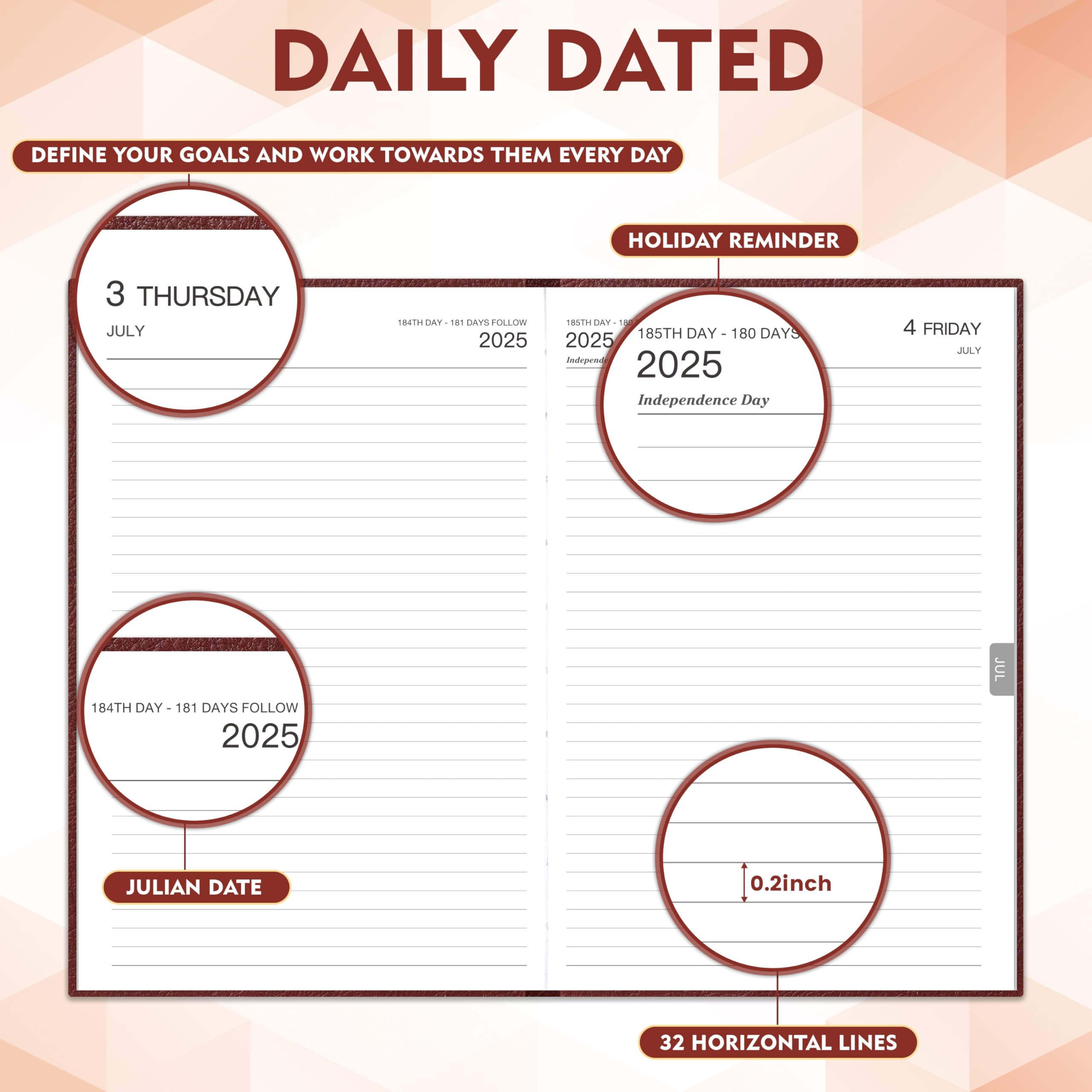 Snapklik.com : 2025 Daily Planner - Daily Planner One Page Per Day