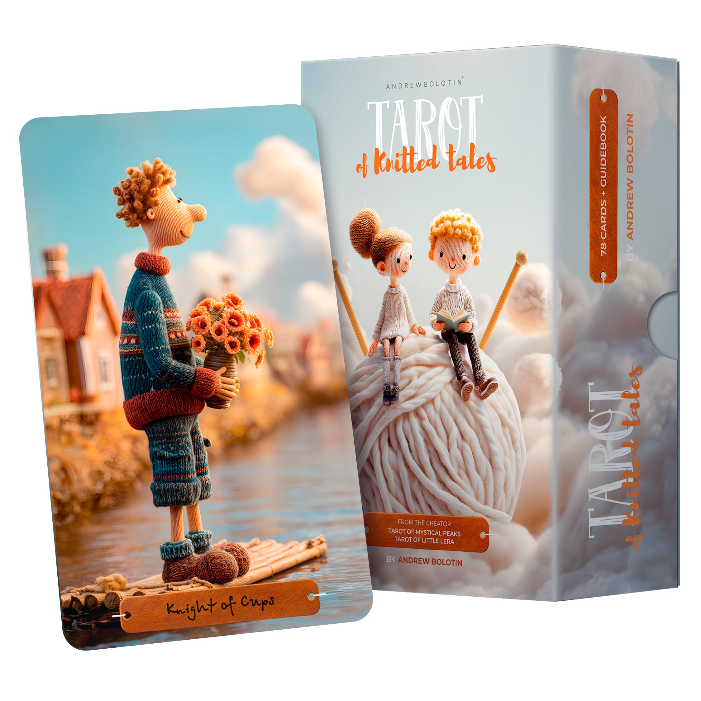 ANDREWBOLOTIN Tarot of Knitted Tales Pretty Tarot Cards for Beginners and Experts 78 Unique Taro Card Deck Oracle Cards Deck for Divination Gift