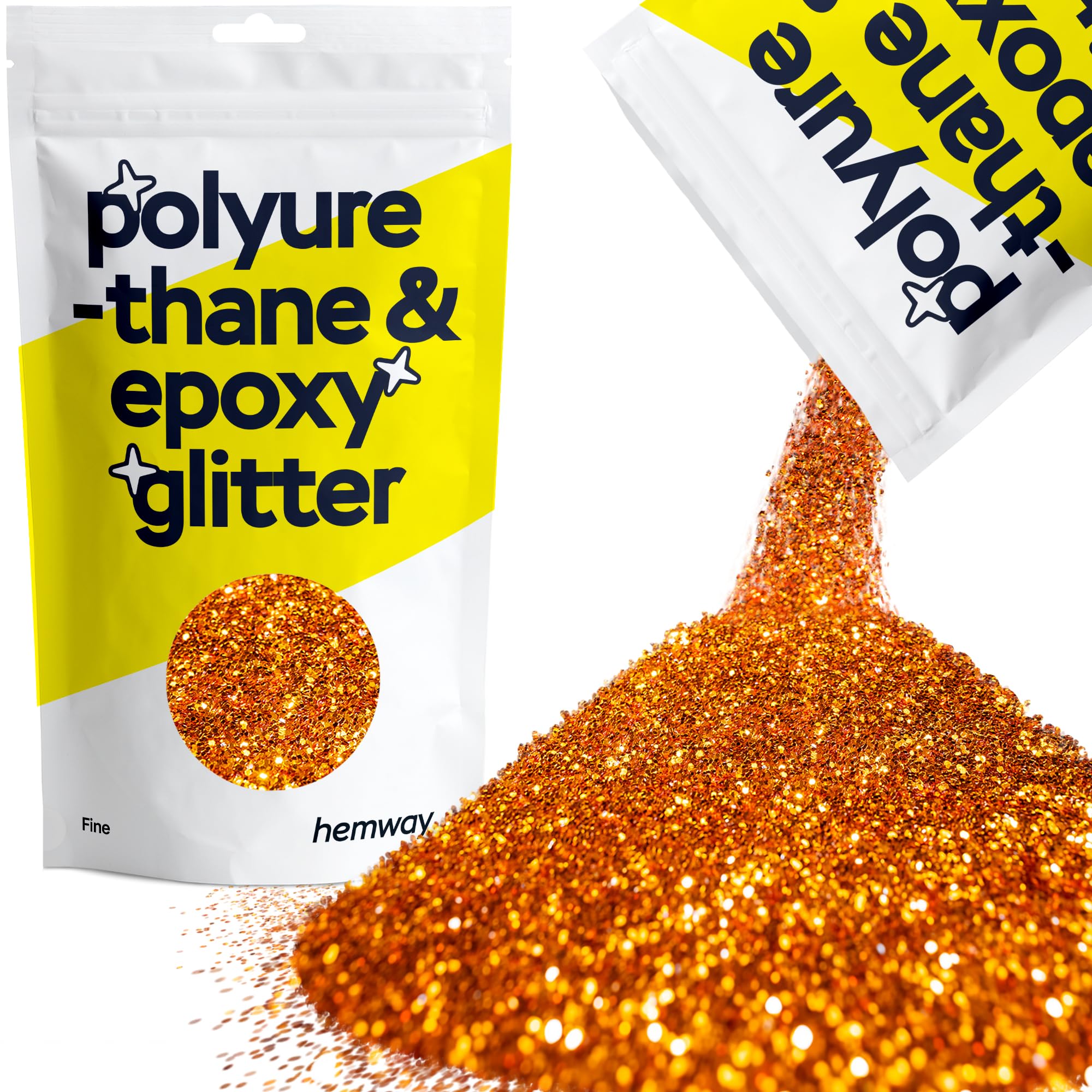 Hemway Resin Glitter Bronze Brown 100g Super Chunky | Polyurethane & Epoxy Glitter for Resin Crafts, Tumblers, Coasters, Floor & Table Art — view 133