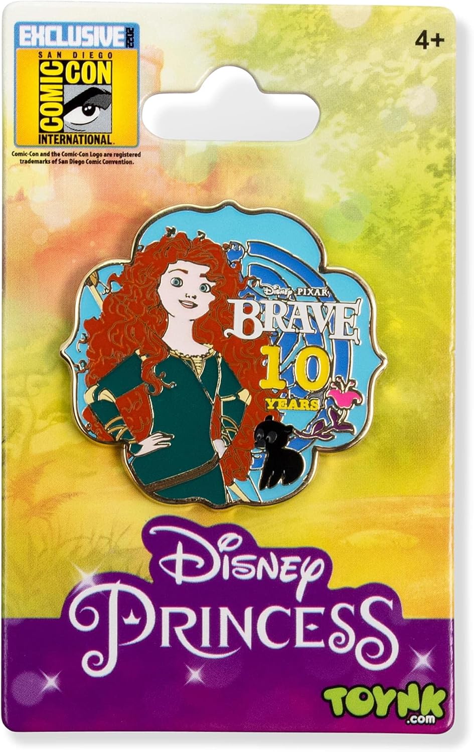 Disney Pixar Brave 10Th Anniversary Limited Edition Enamel Pin Exclusive | Metal Brooch Badge Accessories For Backpack, Clothes, Hats | Cute Princess Gifts And Collectibles
