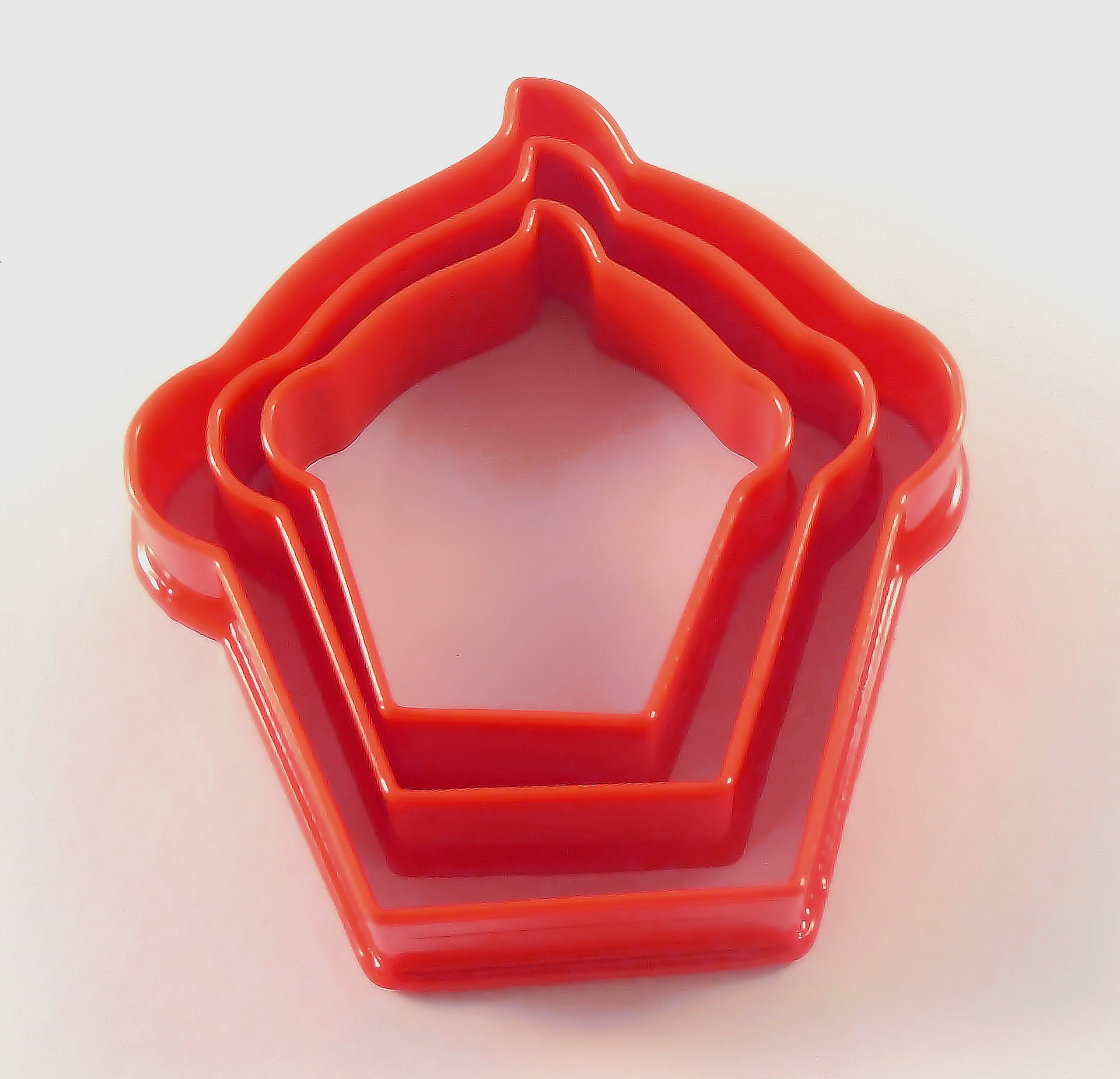 Goggly Red Cupcake Cookie Cutter, Biscuit, Pastry, Fondant Clay Cutter
