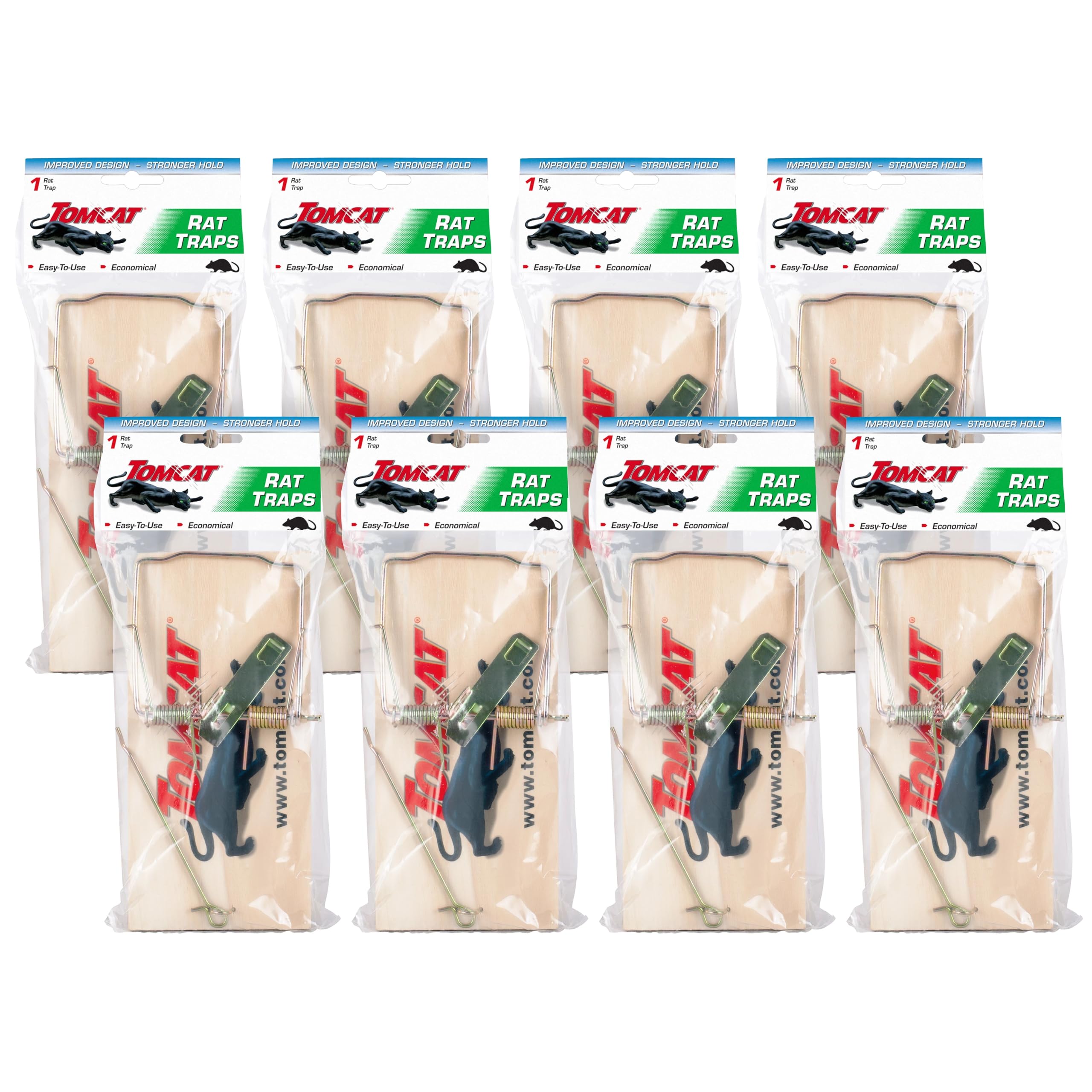 Tomcat Rat Traps (Wooden), 8 Traps