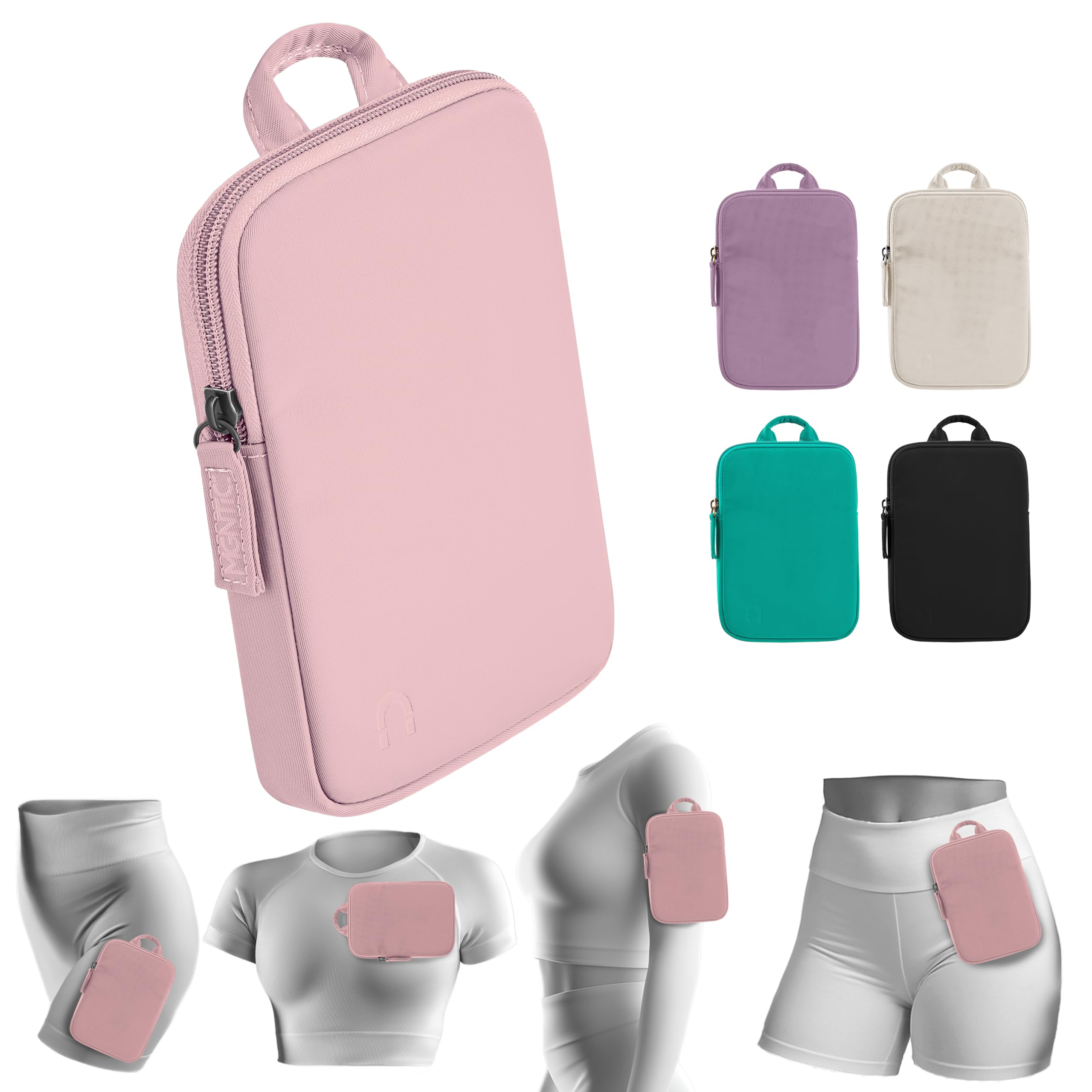 Supporto per telefono da corsa per uomo e donna, borsa magnetica per passeggiate, jogging e allenamento, con chiusura a scatto, per gambe, petto o vita, custodia da corsa, porta mani libere, adatta a