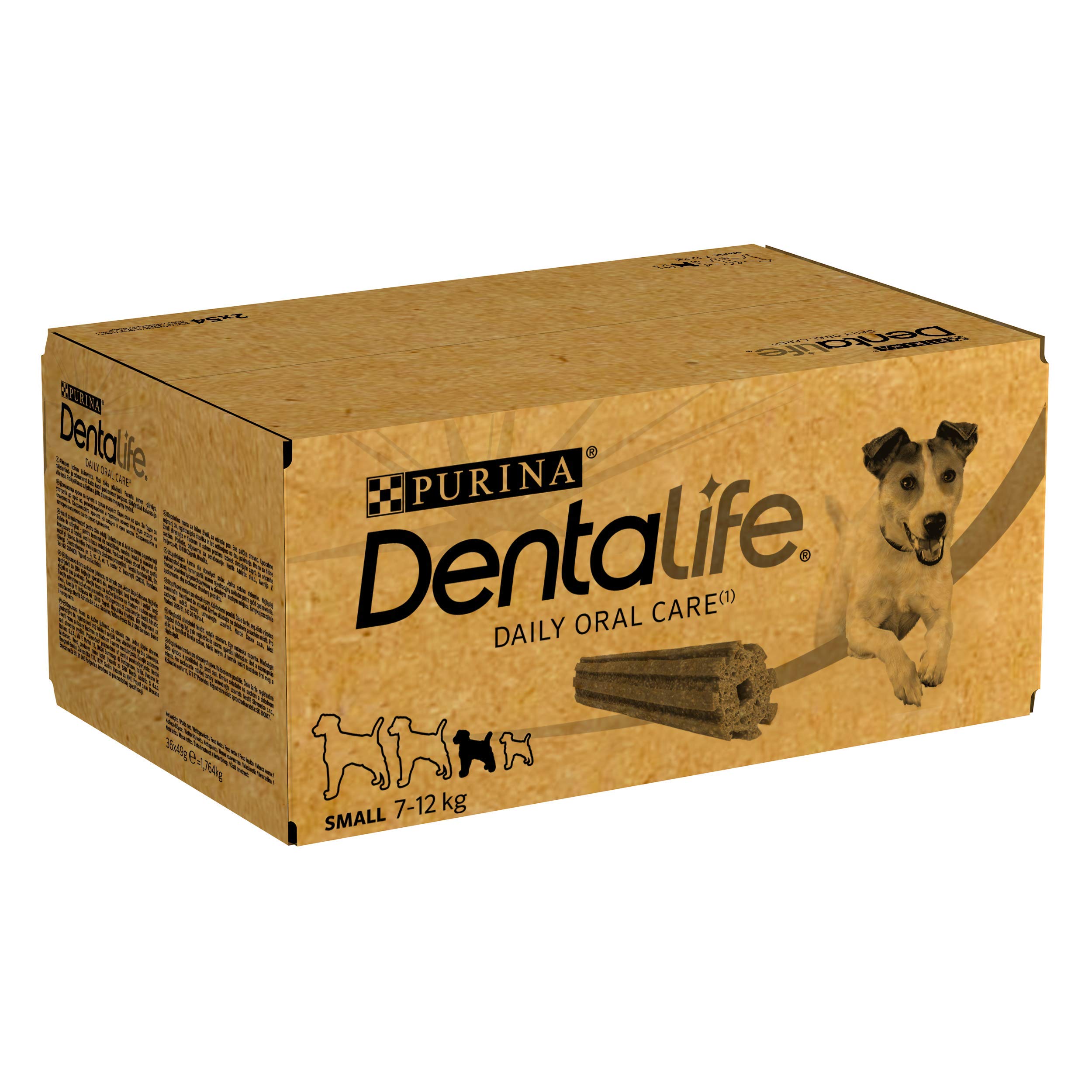 Dentalife Purina Daily Oral Care Small, Snack Dental, premio para perros pequeños, Mini , 2 packs de 54 sticks - 108