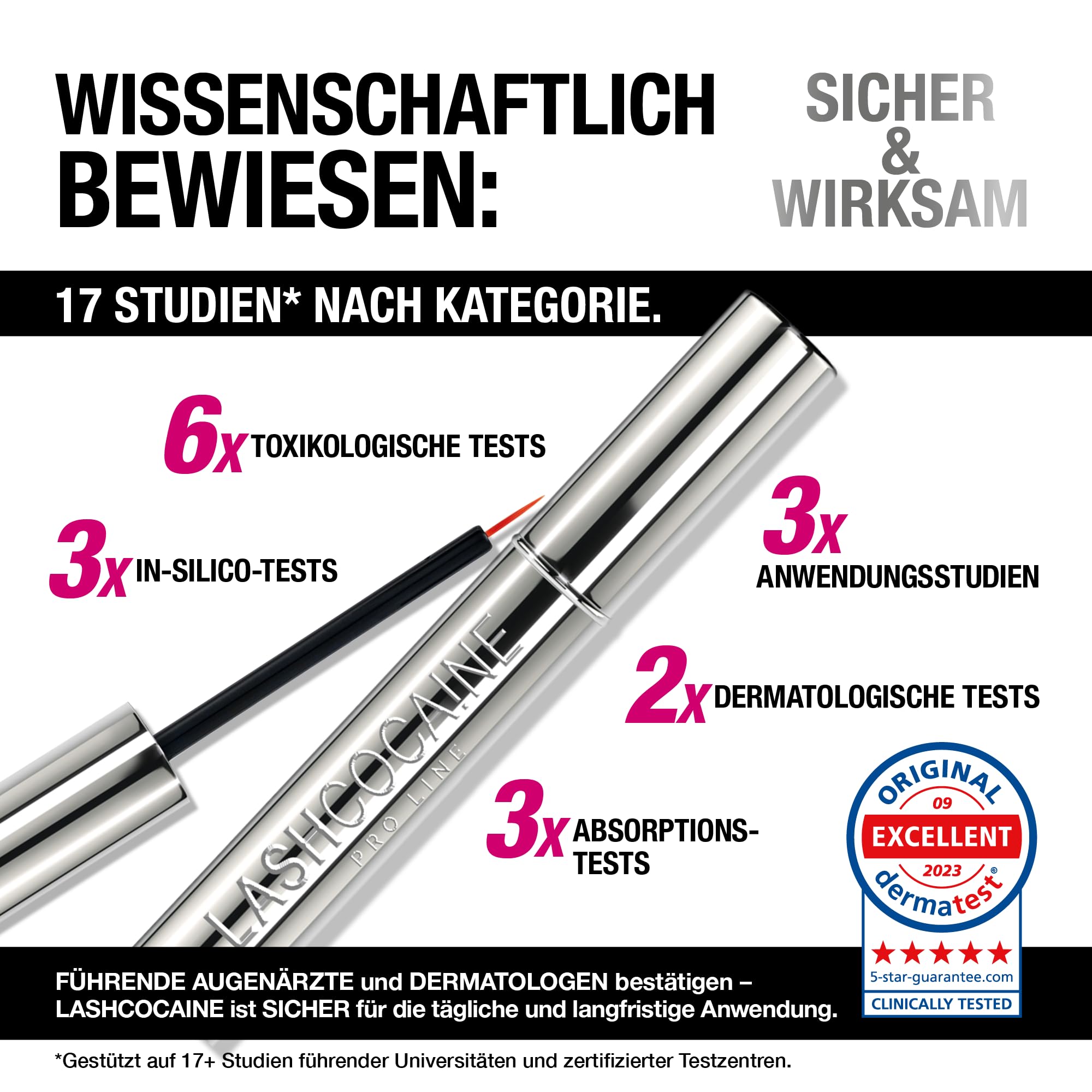Lashcoca!NE PROLINE serum do rzęs – technologia Exosome Lash Boost – wspomaga wzrost i pielęgnację rzęs – z kompleksem Root Activation Complex – testowane dermatologicznie – Made in Germany