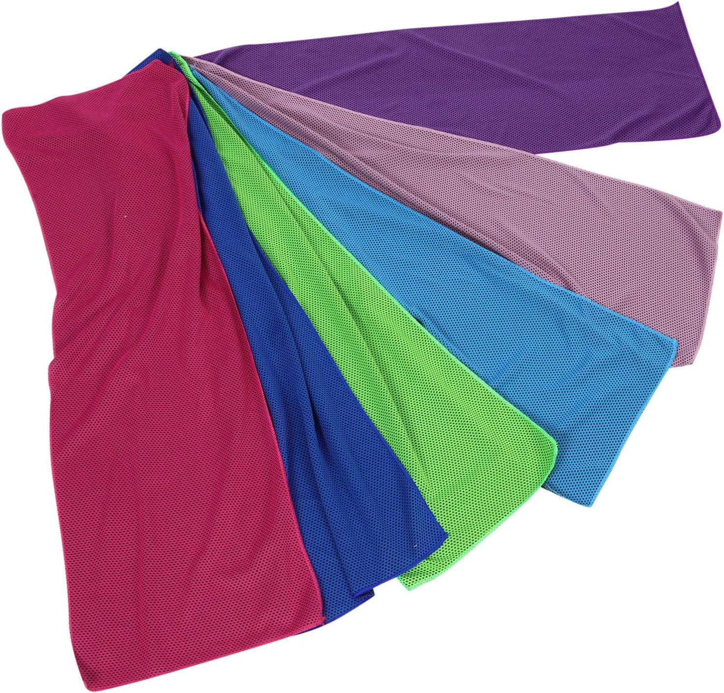 BESPORTBLE 6Pcs Cooling Towels Set Quick Dry Microfiber Sweat Towels for Gym Yoga Sports Portable Breathable and Lightweight for Men and Women