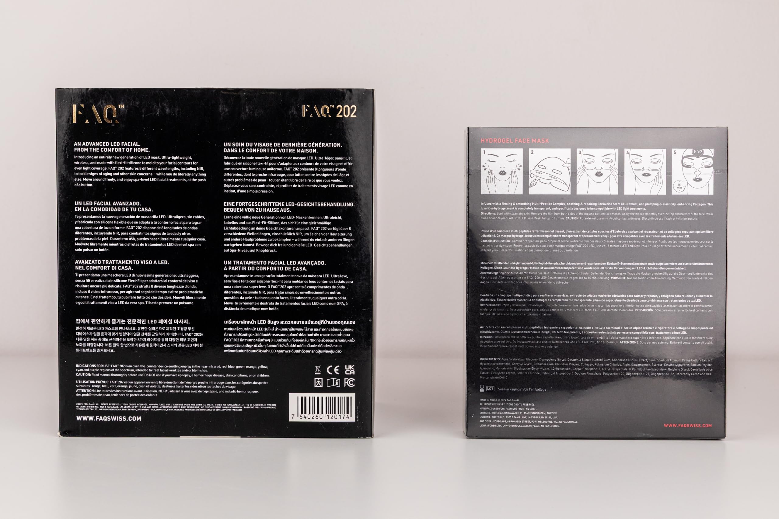 FAQ 202 Advanced 8 color Light Facemask Glass Skin Collagen Face Mask Bundle – Hydrating Skincare – Calming & Balancing Face Masks Skincare