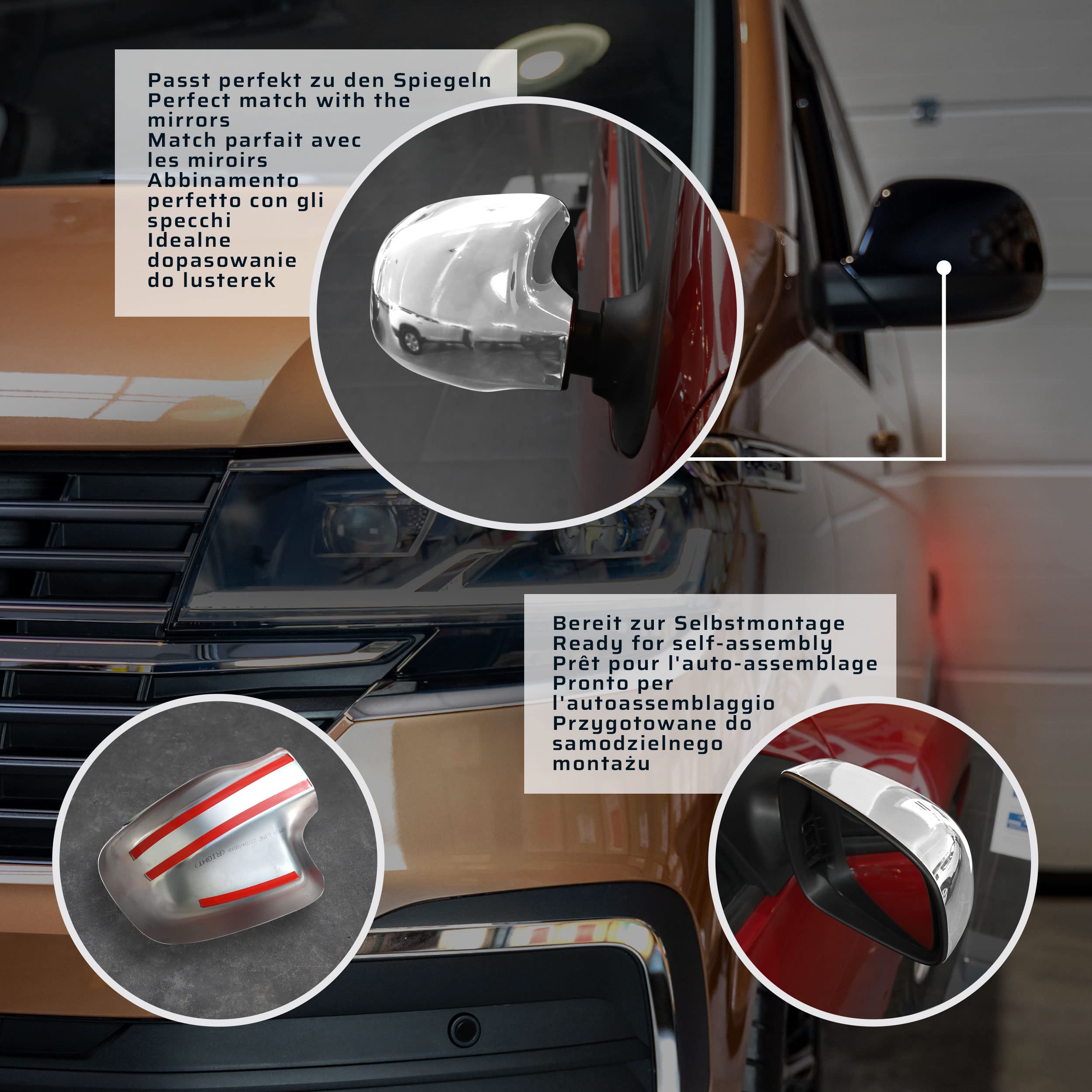 CHROMEMASTER | Nakładki na Lusterka Zewnętrzne | Kompatybilne z Dacia Sandero M0 Hatchback, 5 Drzwi 2012-2020 | Inox/Chrom; Osłony Lusterek to Niepowtarzalny Wygląd Auta i Ochrona Przed Uszkodzeniem
