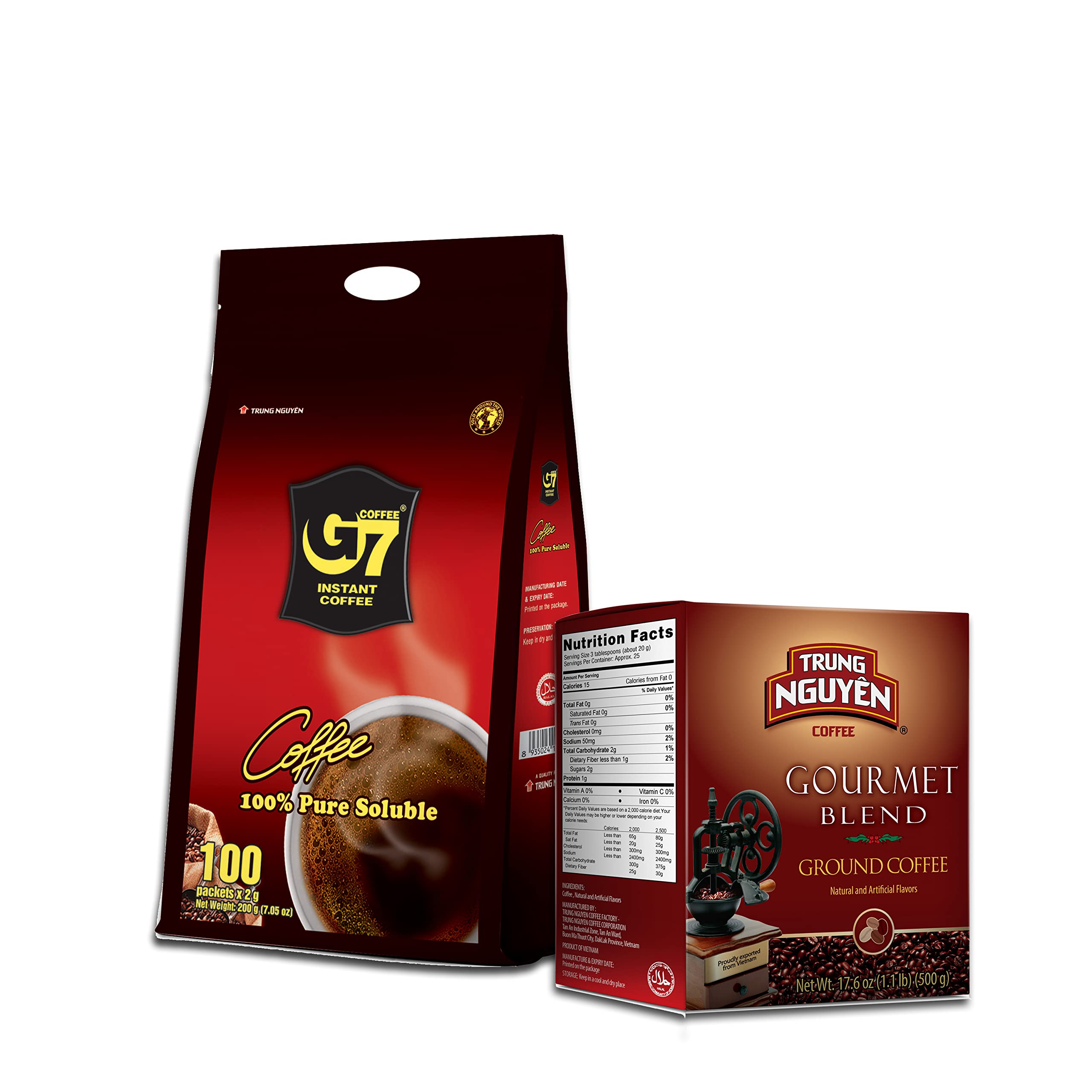 Buy TRUNG NGUYEN G7 PURE BLACK Instant Coffee (100 Sachets/Bag