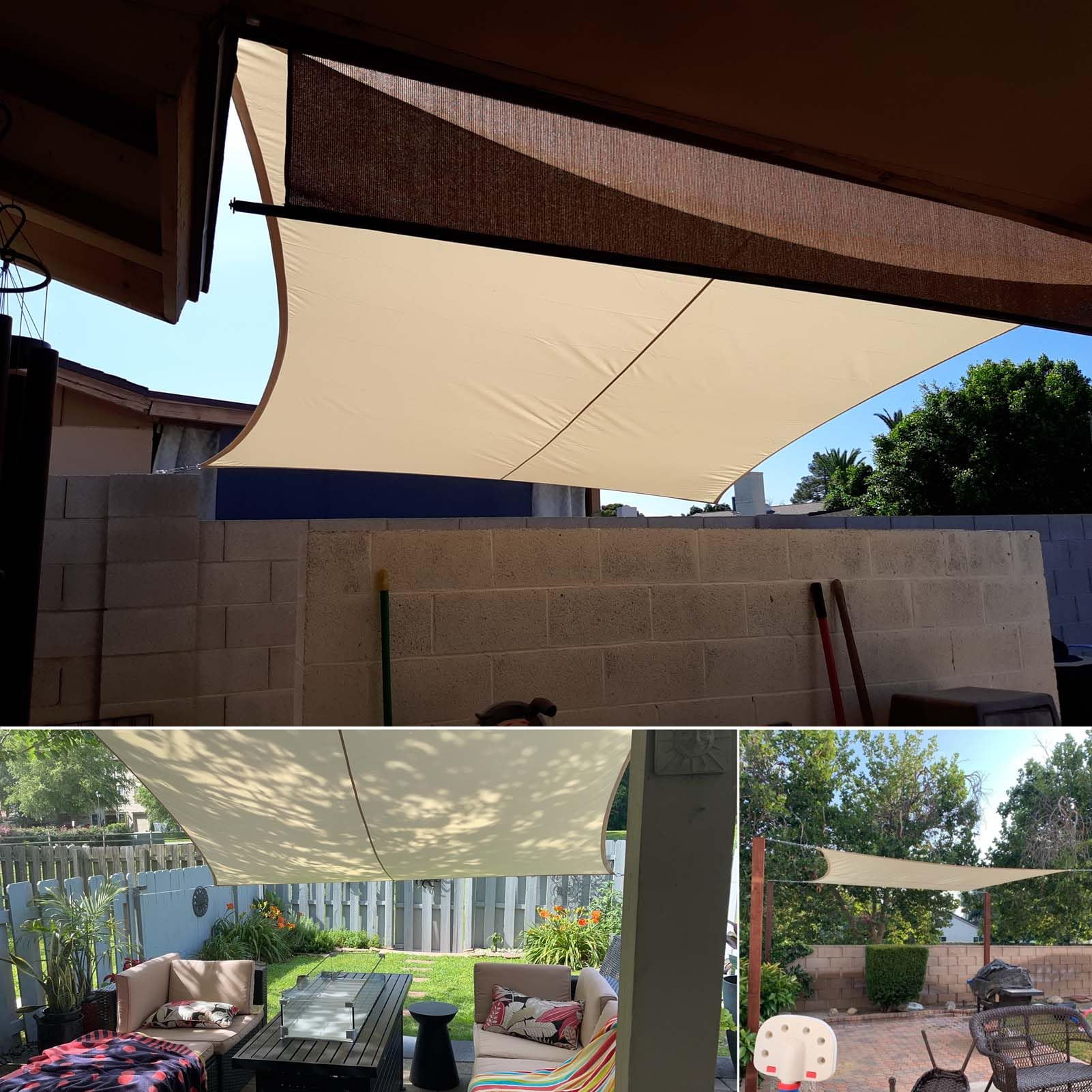 Prostokątny żagiel przeciwsłoneczny 0,9 x 1,8 m – wodoodporny baldachim blokujący promieniowanie UV, odporny na rozdarcie, cień HDPE do patio, podwórka, trawnika i aktywności na świeżym powietrzu