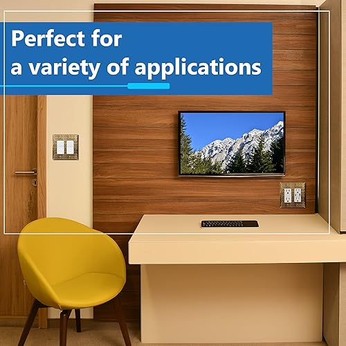 Miniatura 7 de LIDER Placa decorativa de pared de metal para interruptor o receptáculo, cubierta de salida de acero inoxidable, resistente a la corrosión, tamaño