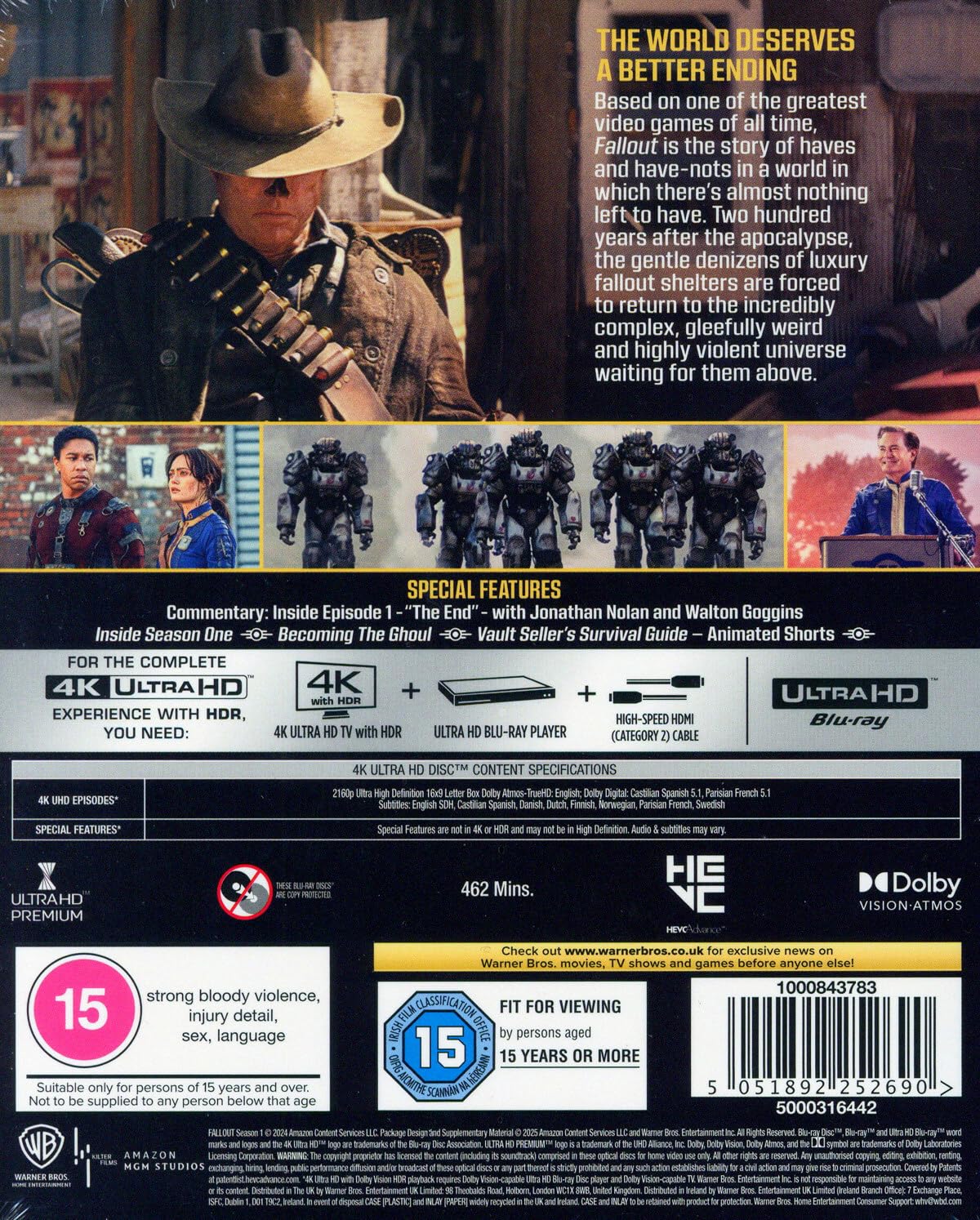 Fallout: Seasons 1 & 2 – Complete Collection (Special Features) [6-Disc Set] [4K Ultra HD] [Region Free]