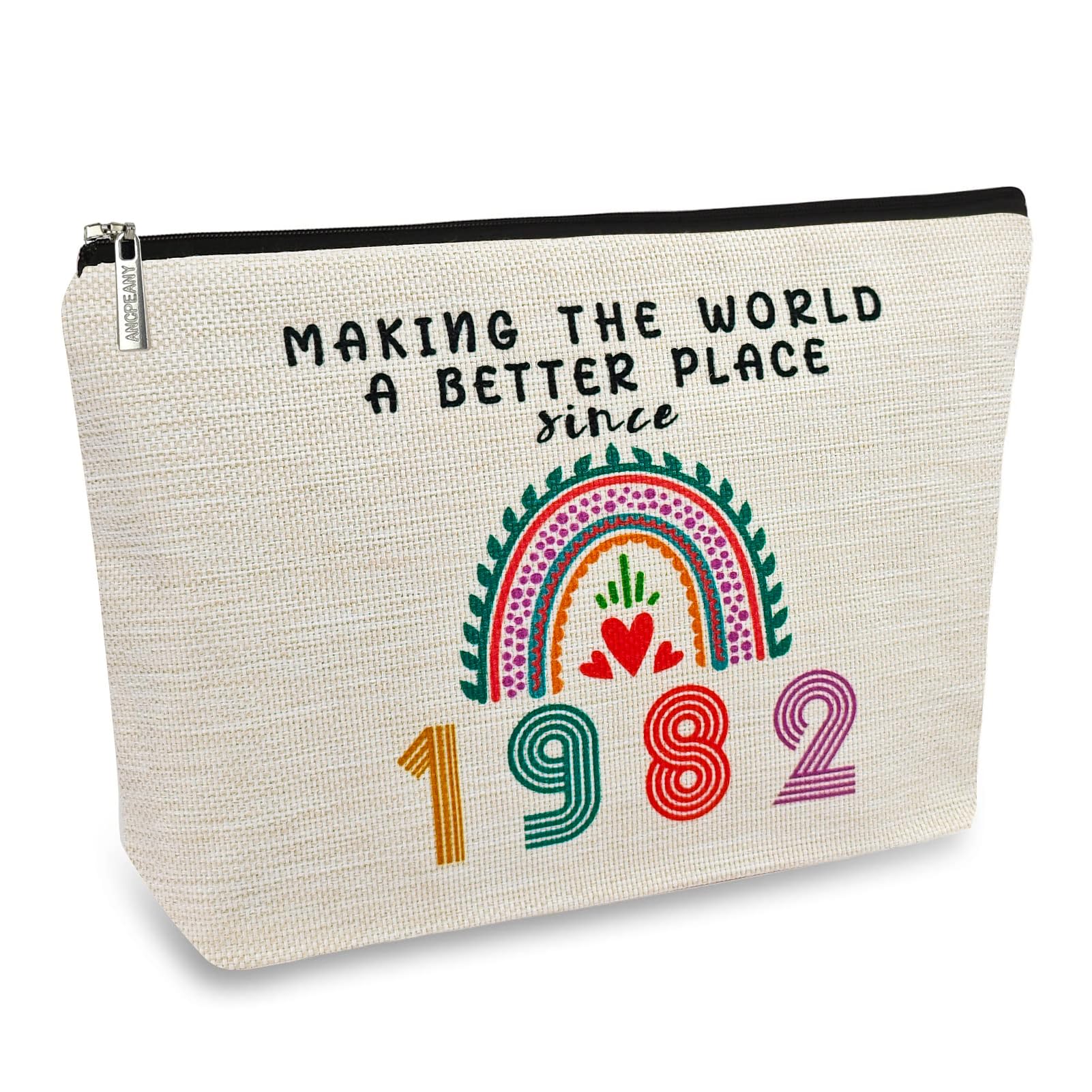 44th Birthday Gifts for Women Her, 44th Birthday Decorations Makeup Bags, 1982 Anniversary 44 Year Old Gift Ideas for Mom, Wife, Sister, Best Friends,