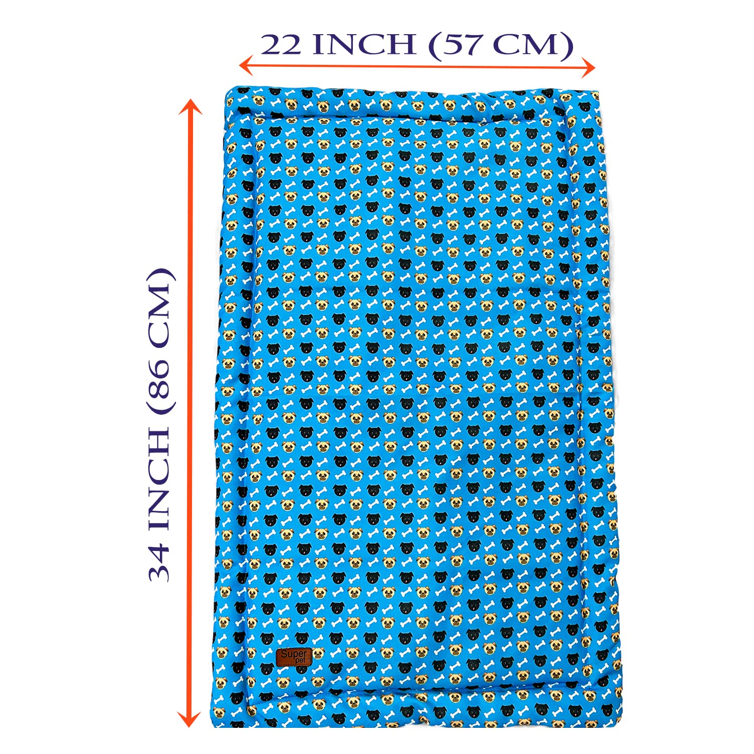 Midwest Dog & Cat Matterss Comfy Medium Size Bed Soft, Light, Quirky Prints Suitable for Small Breed & Medium Size Dogs | Length 34 Inch(86 CM) * Width 22 Inch(57 CM) 3