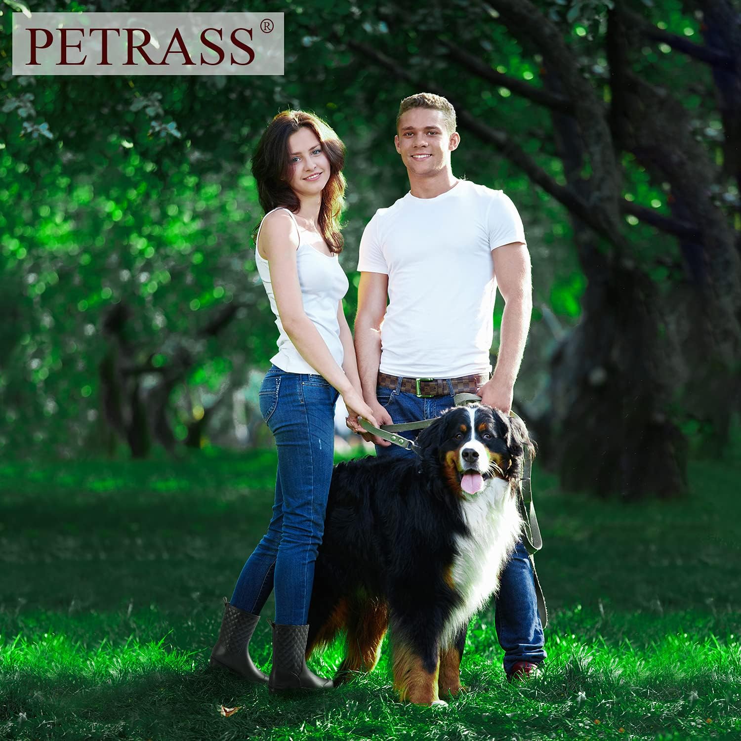 Petrass Women Rain Boots Black Waterproof Mid Calf Lightweight Cute Booties Fashion Out Work Comfortable Garden Shoes - Image 2