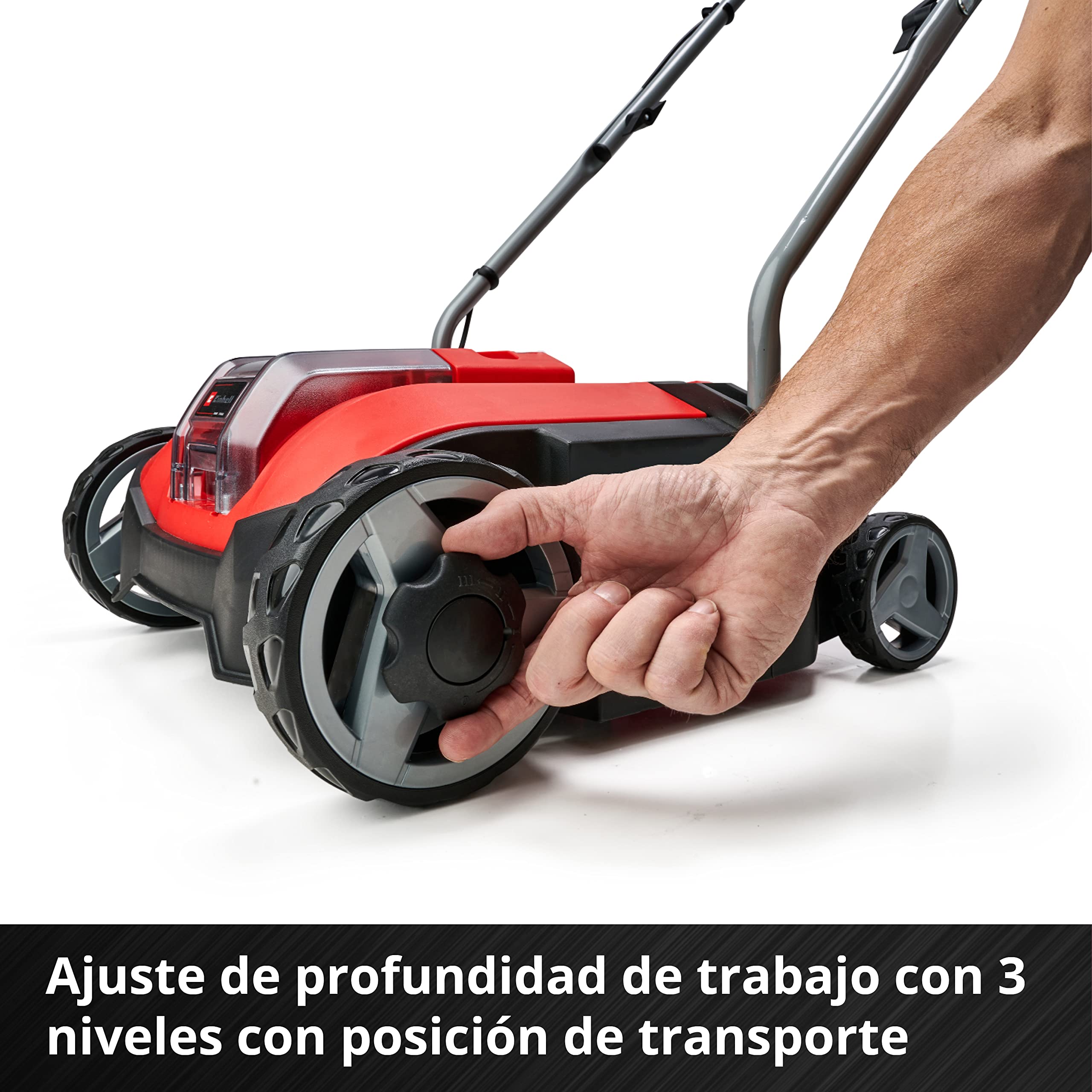 Einhell Escarificador con batería GC-SC 18/28 Li-Solo Power X-Change (Iones de Li, Rodillo de Cuchillas de 28 cm, Ajuste de Profundidad de Trabajo de 3 Niveles, sin batería ni Cargador)