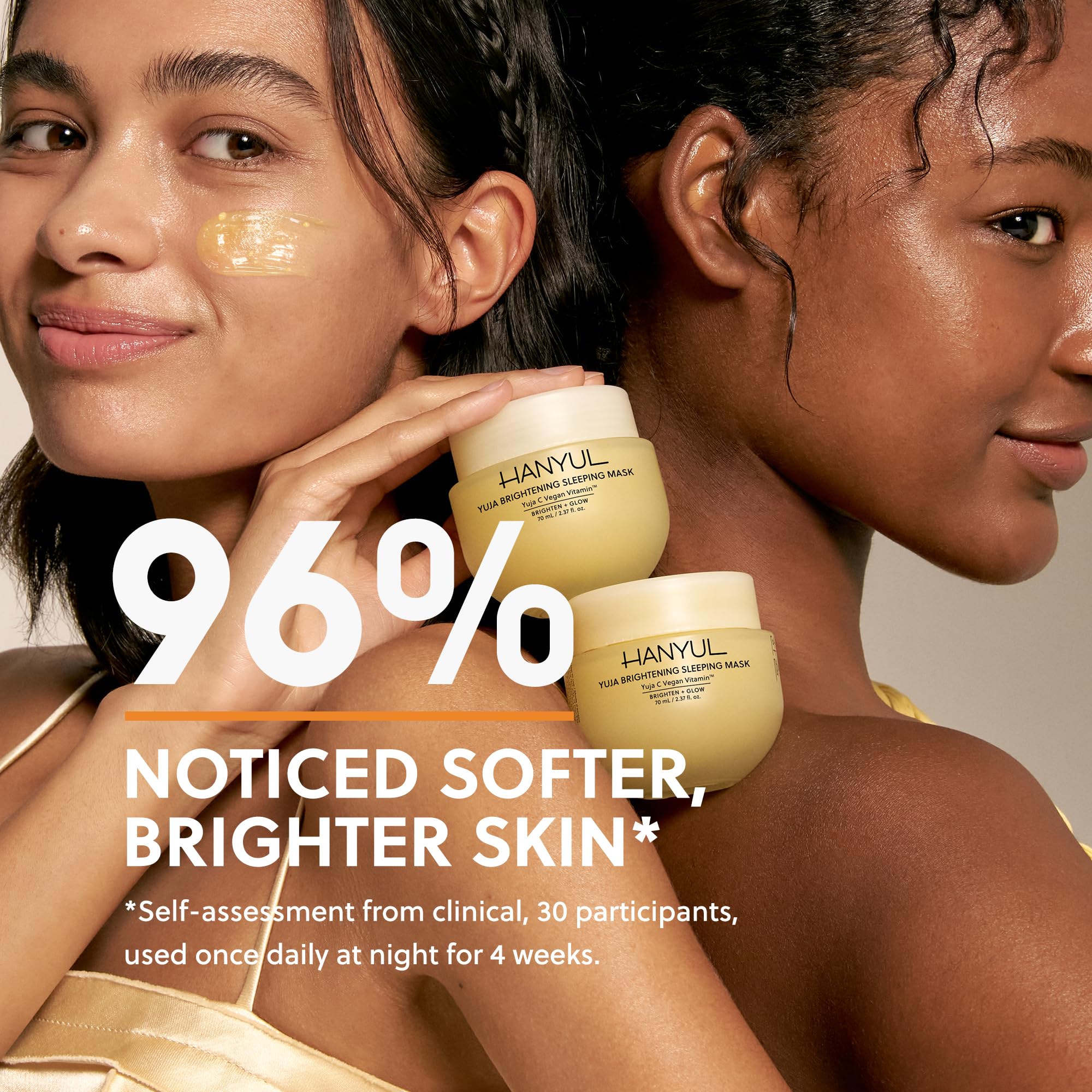 Hanyul Yuja Sleeping Mask | Korean Yuzu Night Cream, Vitamin C for Glow, Radiance, Brightening, Vegan Hydrating Overnight Moisturizer with Hyaluronic Acid, Niacinamide & Antioxidants 2.37 fl. oz.