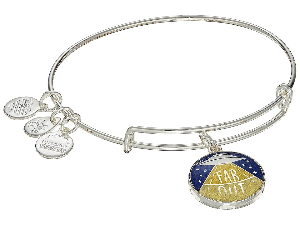 

Alex and Ani Words are Powerful - Far Out Charm Bangle (Silver) Bracelet