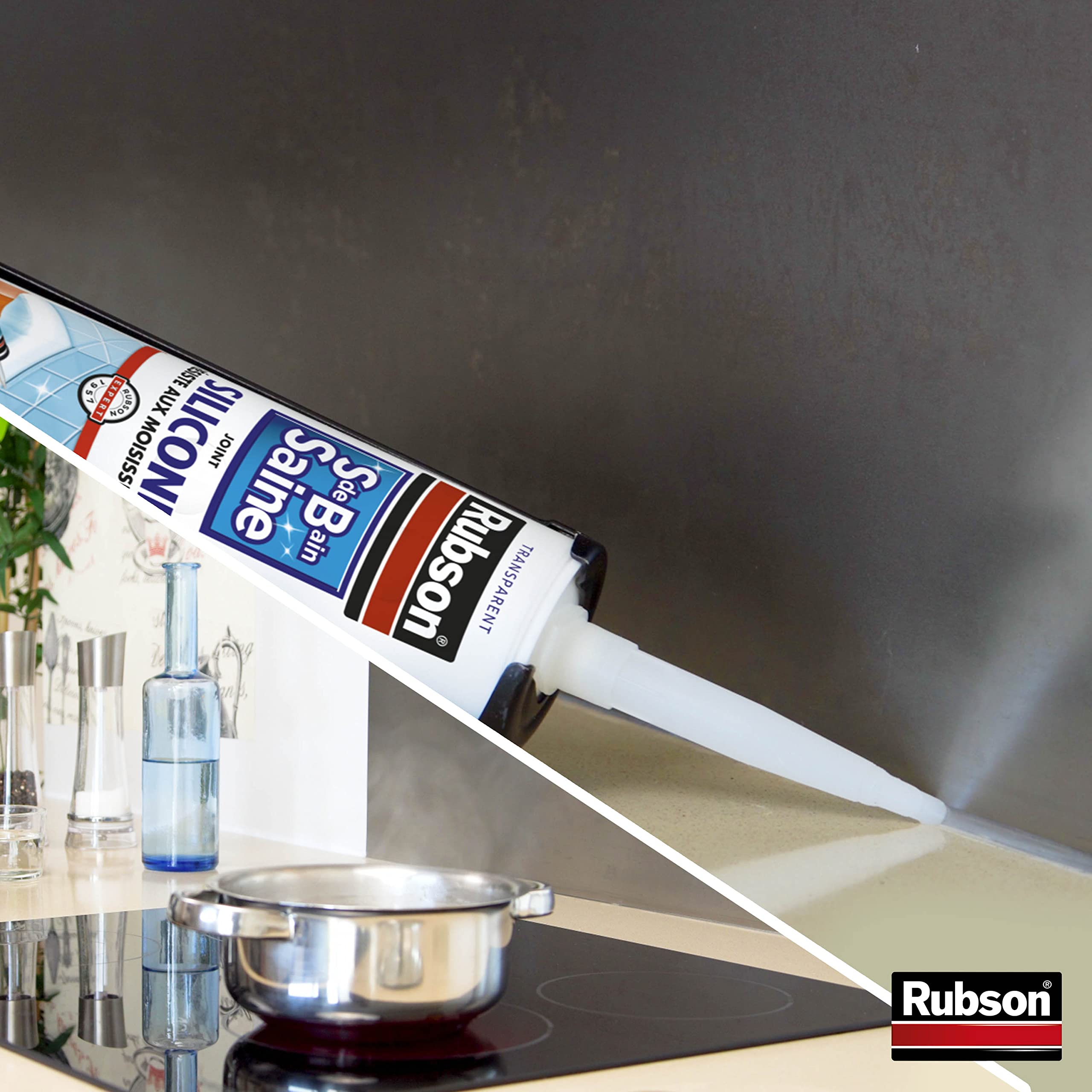 Image secondaire de RUBSON Mastic Sanitaires SDB Saine Mastic Translucide Cart 280ml, L'emballage peut varier