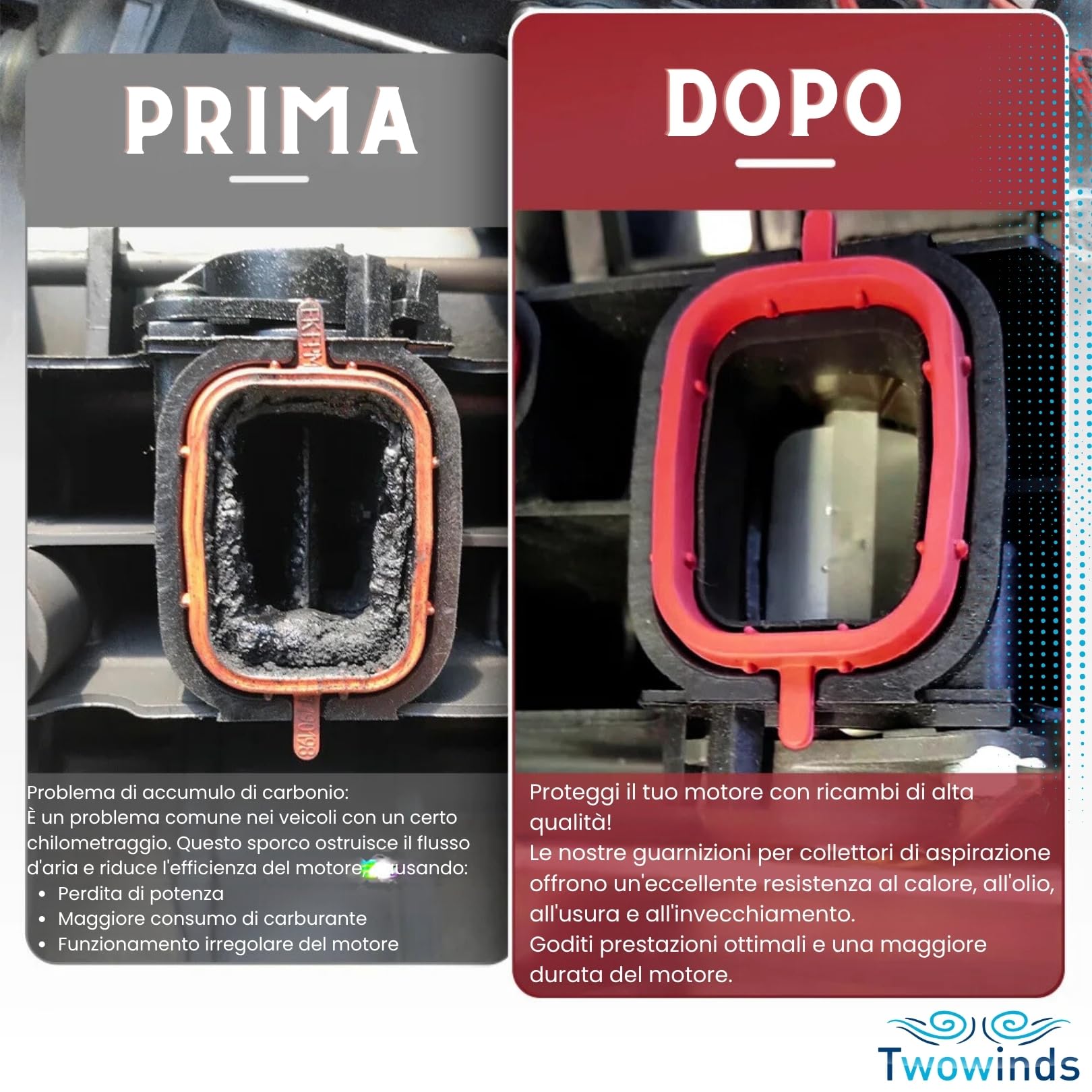 Twowinds Tappo ad Anello del Collettore di Aspirazione (22 mm)