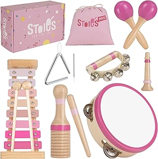 Sponsored You’re seeing this ad based on the product’s relevance to your search query.Learn more about this advertisement Stoie's Pink Sensation Montessori Wooden Musical Instruments for Toddlers with Xylophone, Tambourine and Maracas