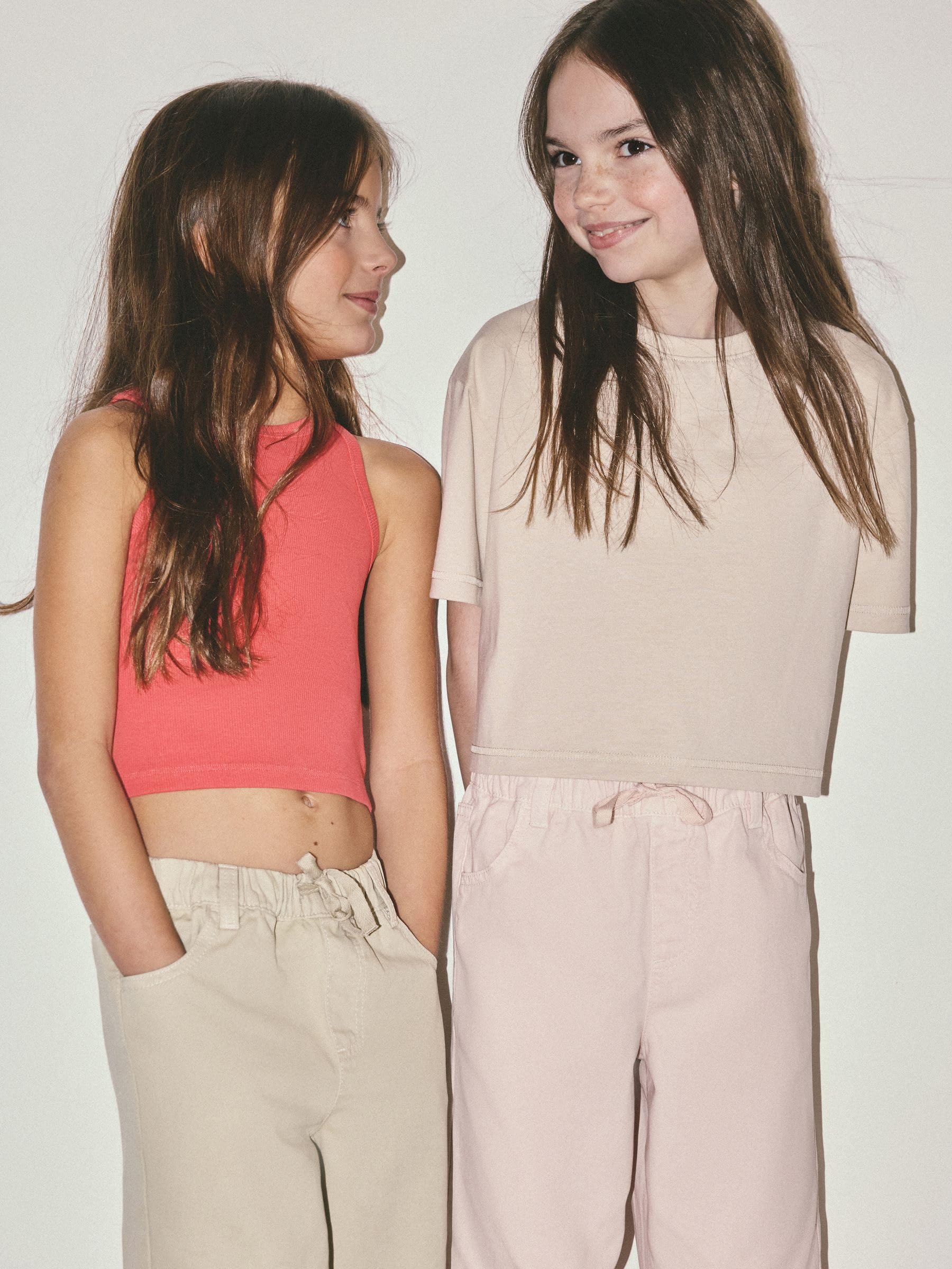 THE SET Ragazza Confezione da 2 Jeans con Elastico e Allacciatura