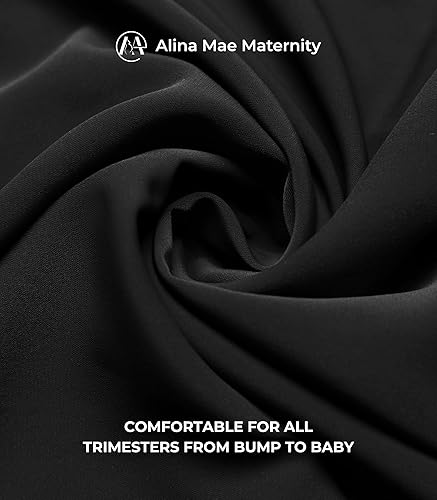 Miniatura 7 de Blusa de maternidad para el trabajo, embarazo, camisa de manga corta, camisa formal de gasa para mujer