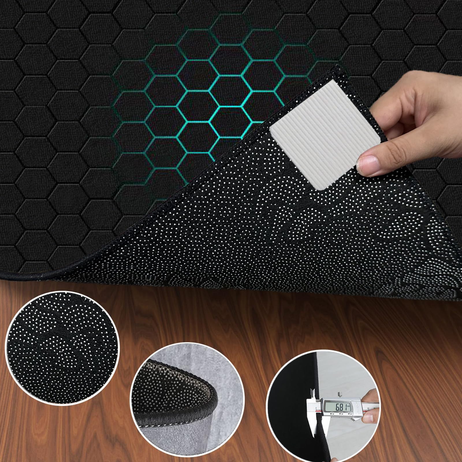 Elektrische Schlagzeugteppich | Rutschfeste Trommel Teppich | Drum Teppich Schlagzeug Teppich | Schallschutz Teppichmatte | Quadratische Schallschutzdecke für E-Drum-Kits Bass Drum Snare 140 x 120 cm