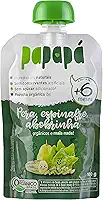 Papapá, Papinha infantil, Orgânico, Sabor Pêra, Espinafre & Abobrinha, 100g, Verde
