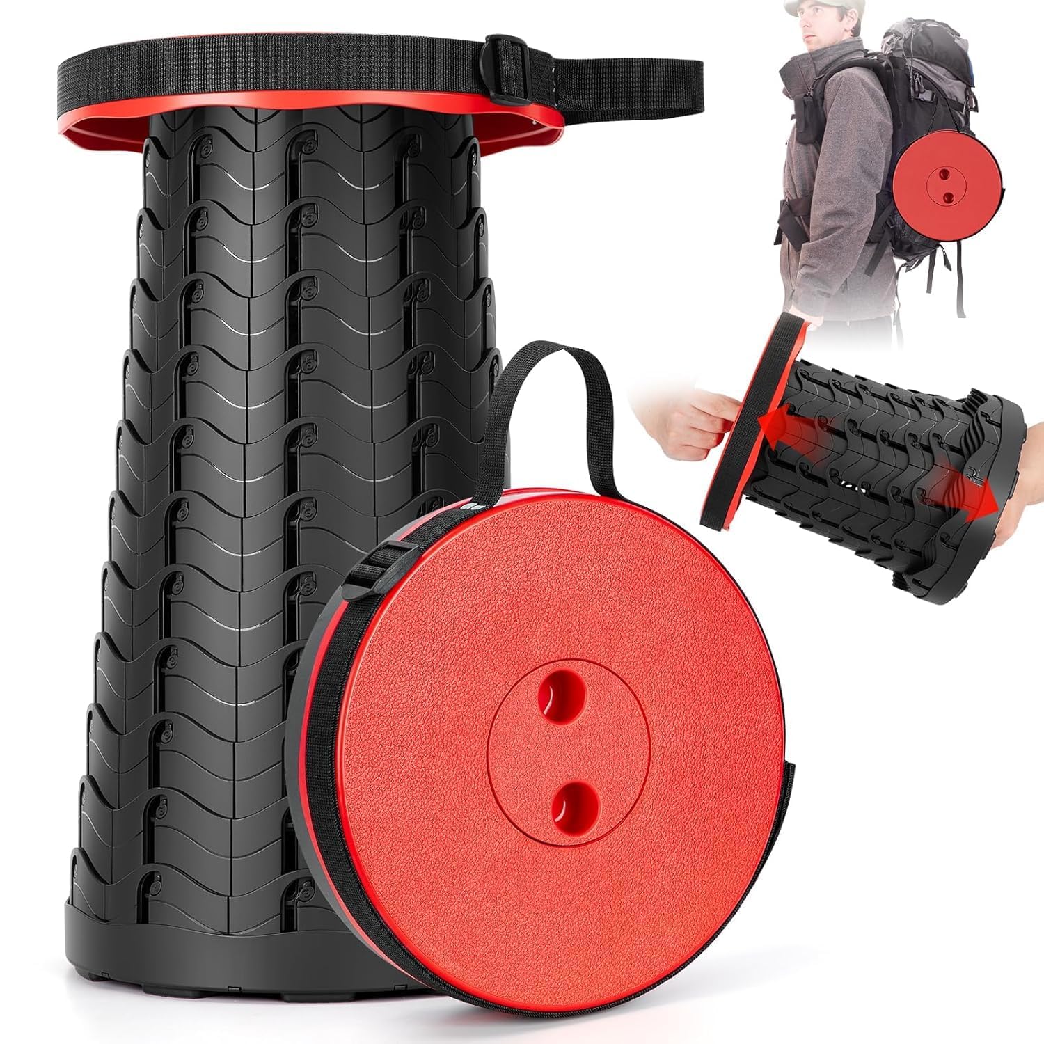 Portable Folding Stools for Outdoor, Camping, Hiking, Fishing, Picnic Chair Plastic Stool Table Foldable Plastic Chair for Train/Metro, Strong Material and Reliable-image-19
