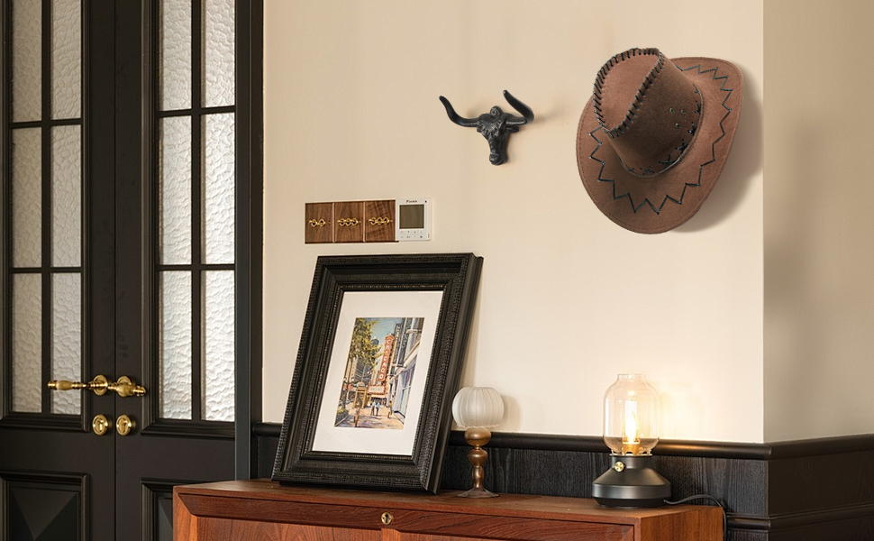 Porte-chapeau Mural De Cowboy, Rangement Artisanal Attrayant Et