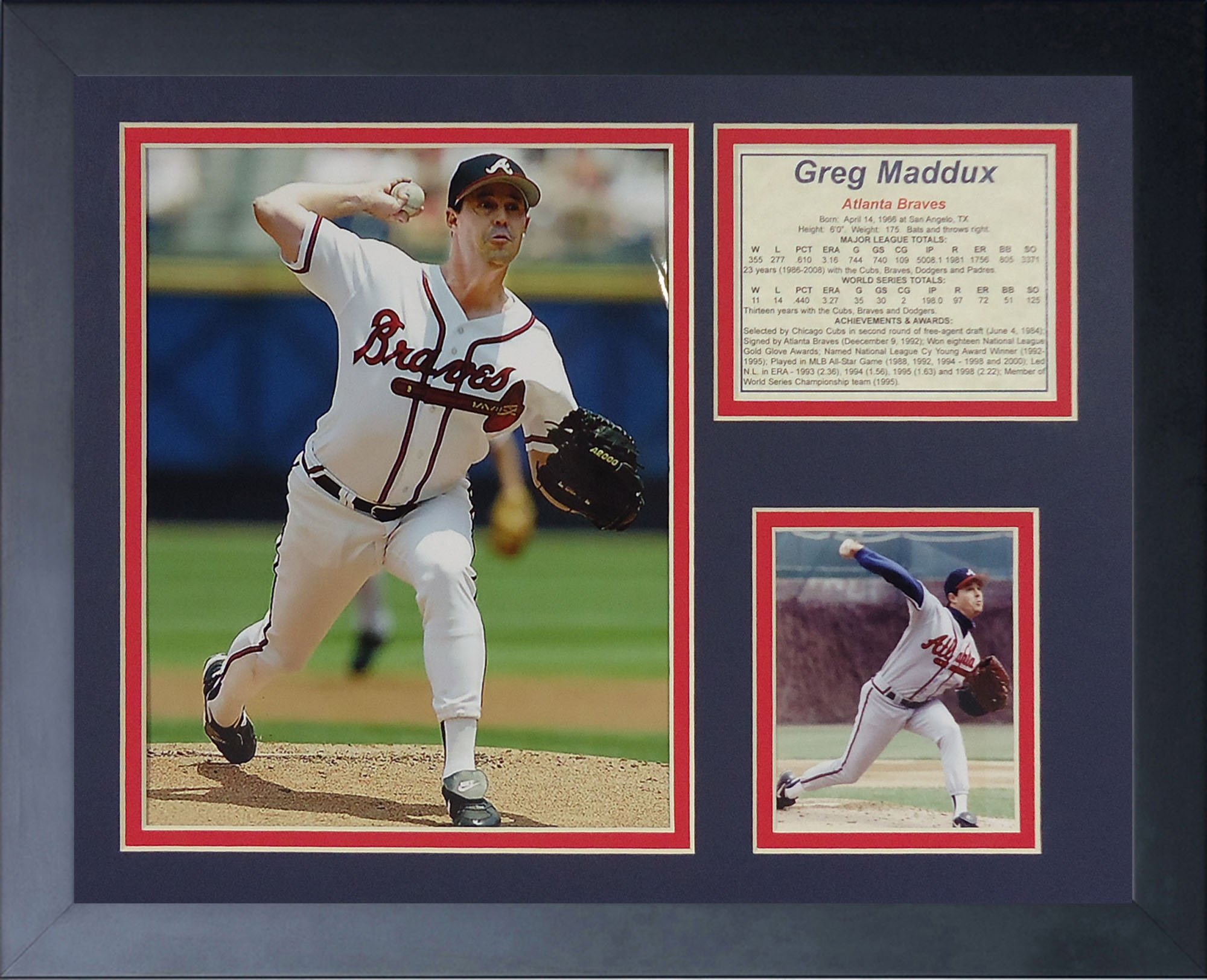Legends Never Die 11184U Greg Maddux Collage Photo Frame, 11" x 14"