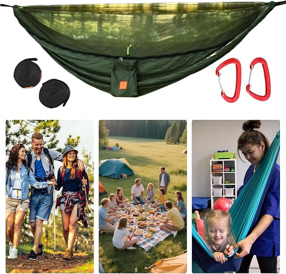 Portable Hammock Camp Hammock with Mesh Net