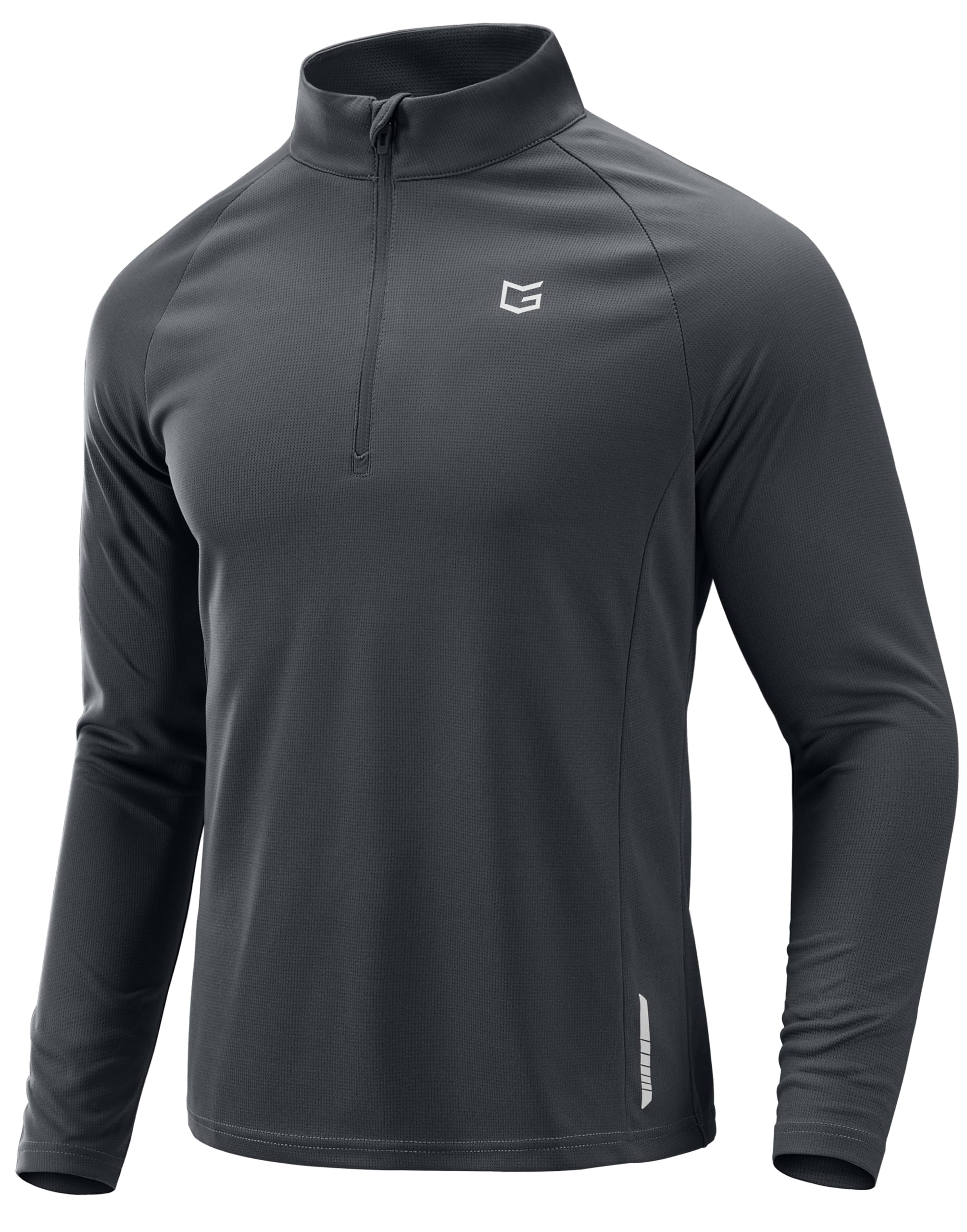 G Gradual Men's Quarter Zip Pullover Running Athletic Shirts Long Sleeve