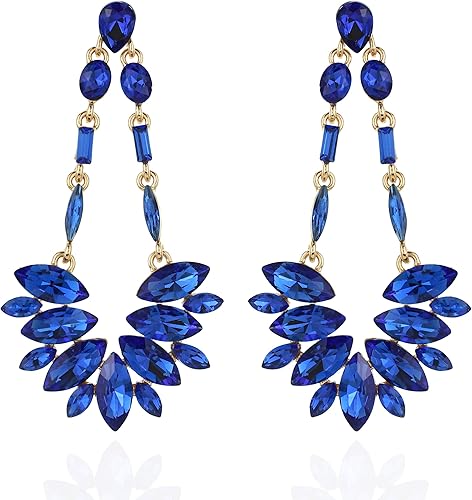 SP SOPHIA COLLECTION Pendientes largos con forma de abanico para mujer