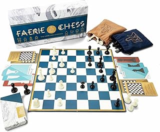 Faerie Chess - Play Classic Chess with New Pieces - Rediscover The Family Strategy Board Game - 32 Traditional Chess Pieces for Beginners, 28 Custom Pieces with New Rules for Advanced Play