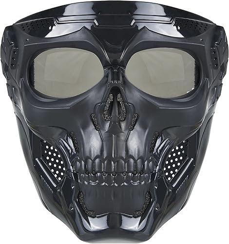 Máscara facial de calavera para cara completa, máscara de motocicleta, máscara de Airsoft, máscara táctica, máscara de paintball para hombres y